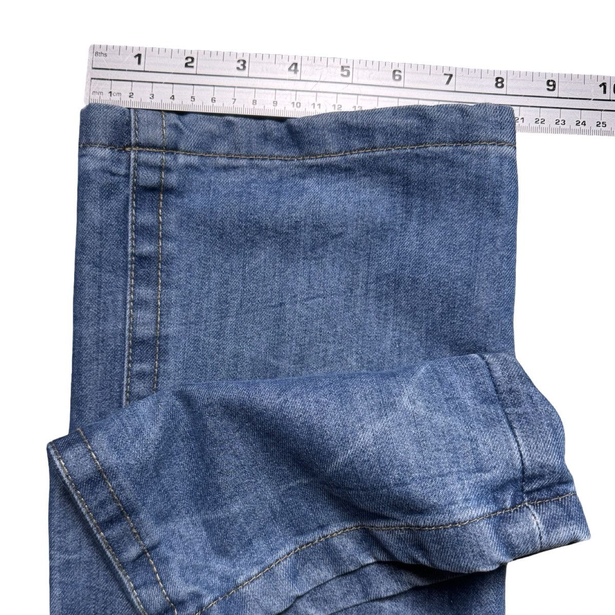 Other Y2K Crosshatch Buckle Back Light Wash Denim Jeans Relaxed 32 Size US 32 / EU 48 - 7 Thumbnail