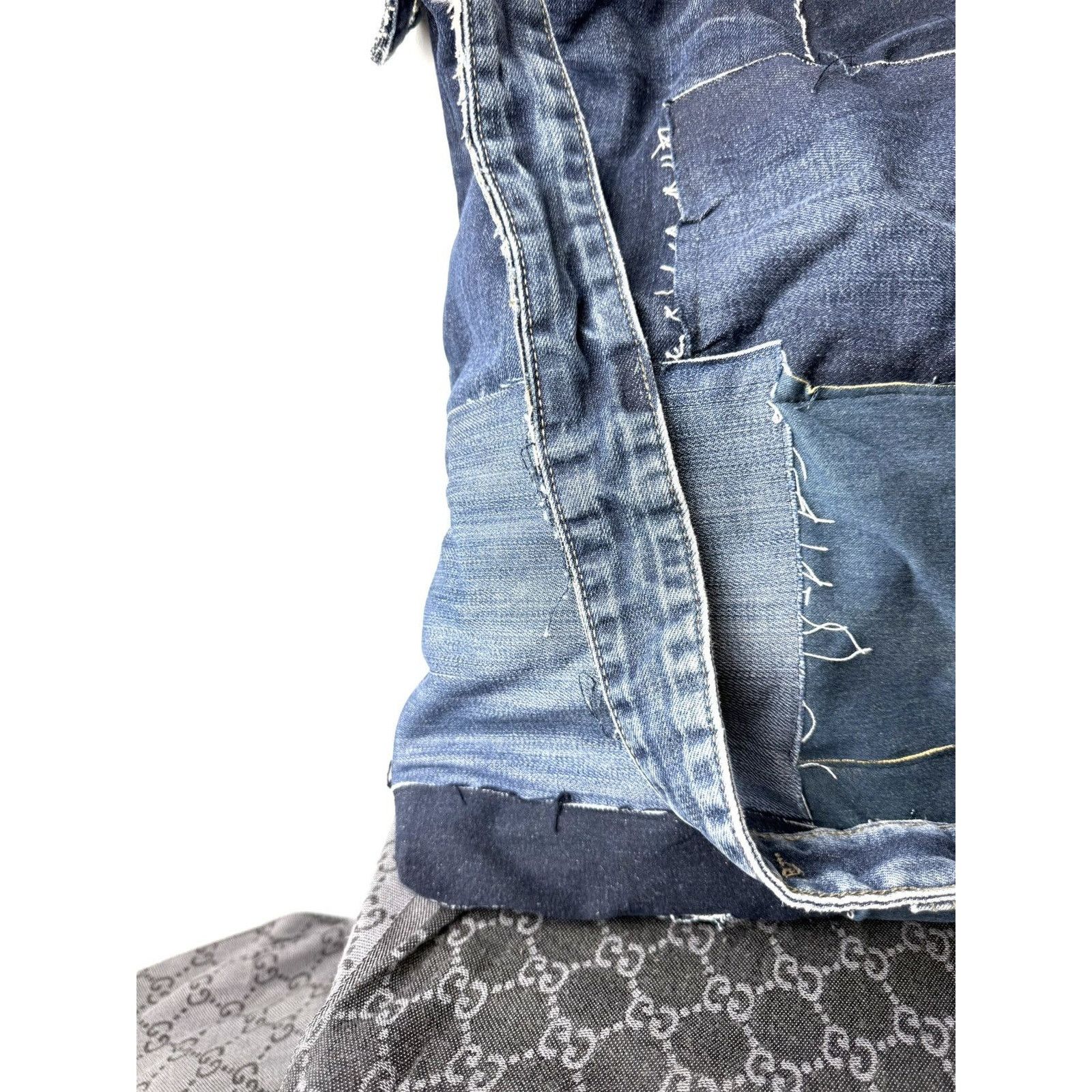 Vintage Rare! Vintage Patchwork Denim Bag Shopper Y2K Levis Diesel Size ONE SIZE - 5 Thumbnail