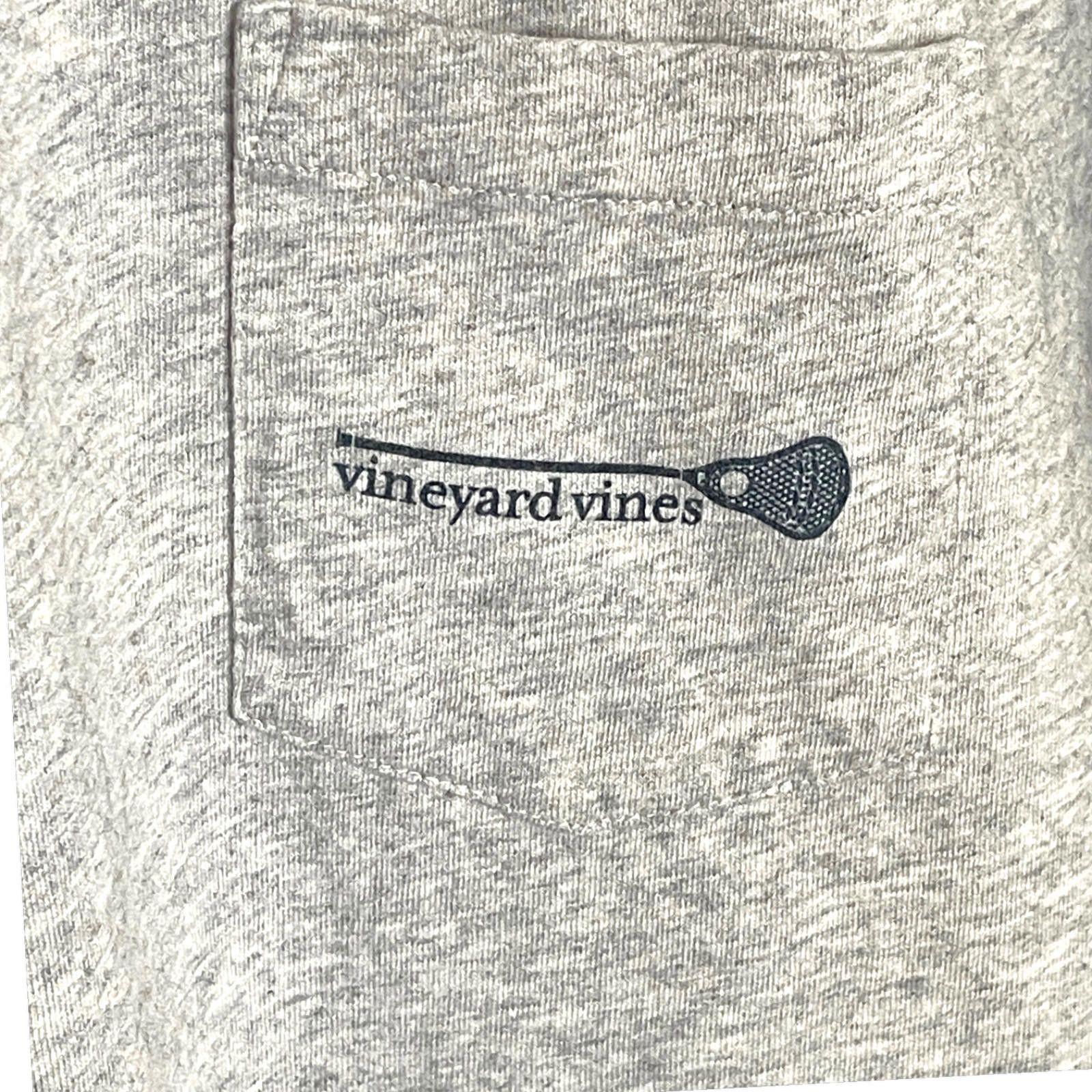 Vineyard Vines Vineyard Vines Lacrosse LS Large Pocket T-Shirt Gray Mens Size US L / EU 52-54 / 3 - 4 Thumbnail