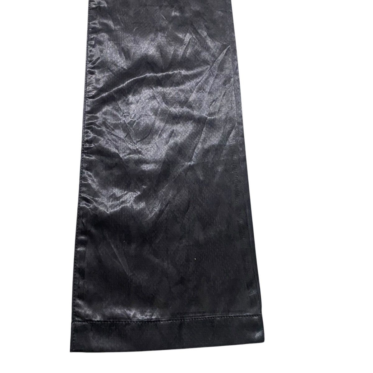 Japanese Brand M.F EDITORIAL Black Snakeskin Wide Leg Pant Size US 31 - 8 Thumbnail