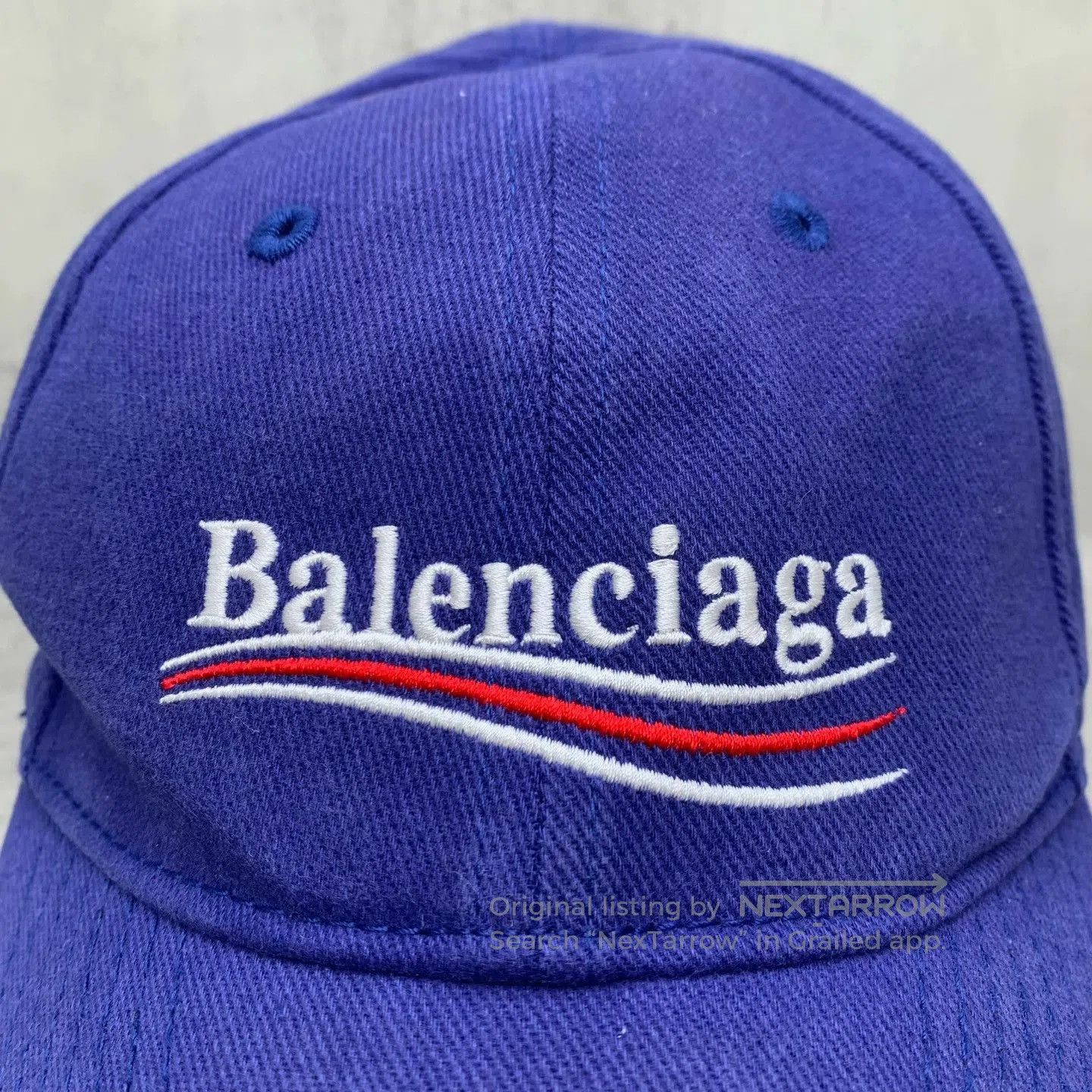 Balenciaga blue balenciaga cap with logo. Size ONE SIZE - 4 Thumbnail