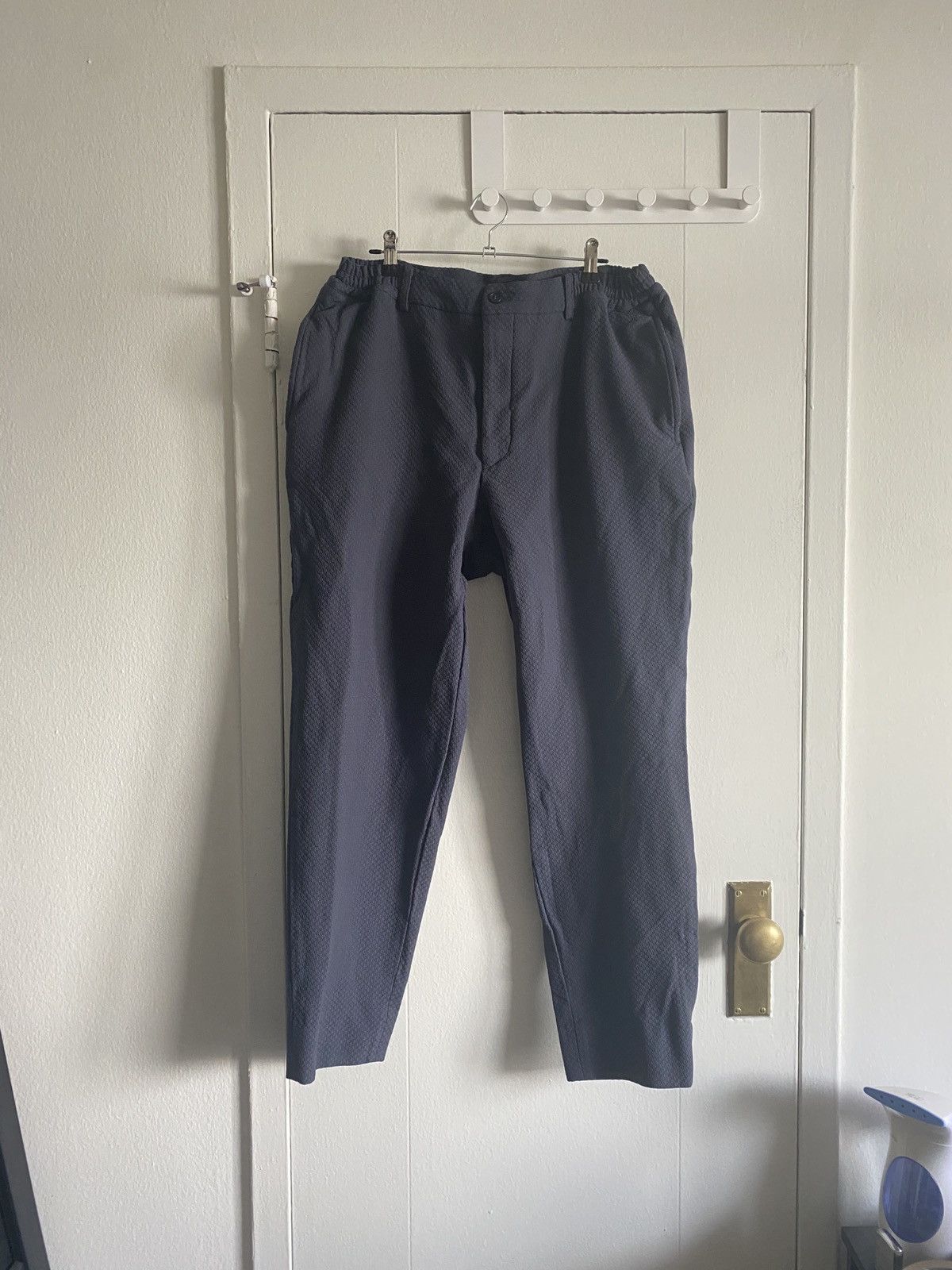 image of NWT Comme Des Garcons Homme Deux Herringbone Pants Gray in Grey, Men's (Size 32)