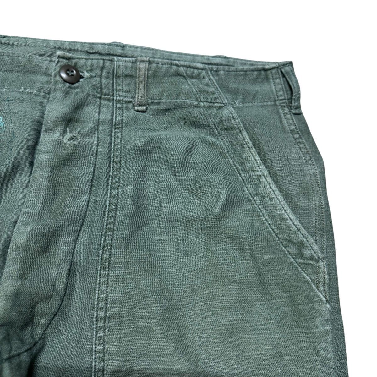 Vintage Vintage 80s OG107 Us Army Fatigue Pants Repaired Size US 34 / EU 50 - 5 Thumbnail