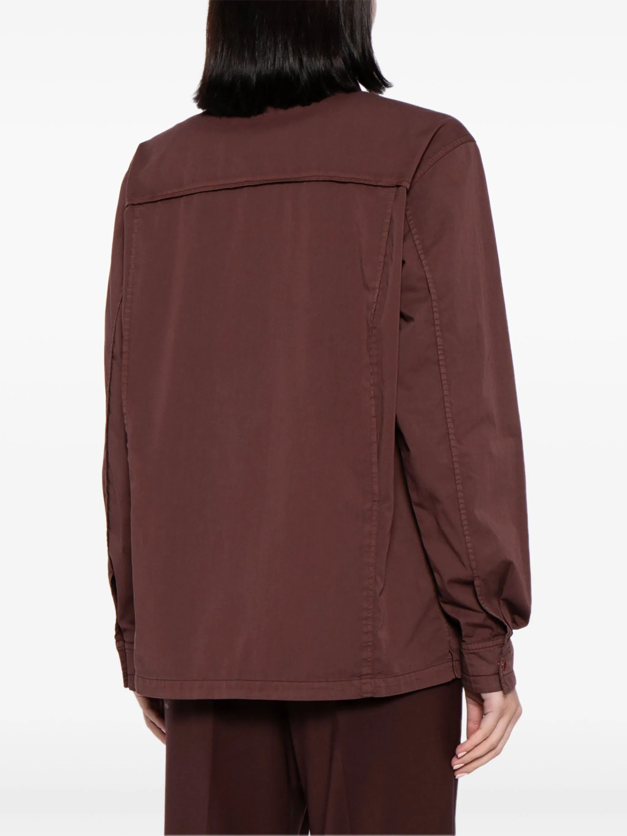 Lemaire o1s22i1n1024 Cotton Dyed Garment Shirt in Burgundy Size XS / US 0-2 / IT 36-38 - 4 Thumbnail