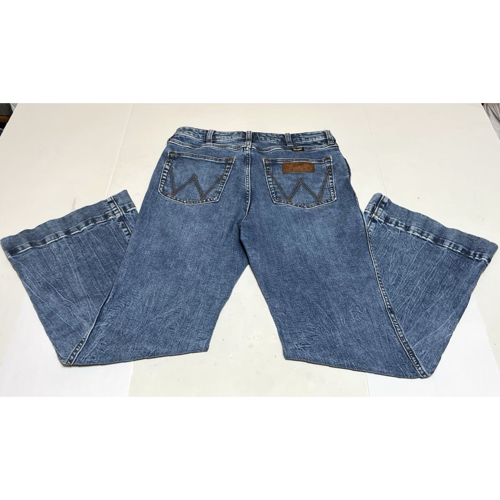 Wrangler Wrangler Retro Jeans Flared 5-Pocket Denim Blue Regular Women 30 x 28/30 High Rise Trouser Jeans Western Size 30" / US 8 / IT 44 - 2 Thumbnail