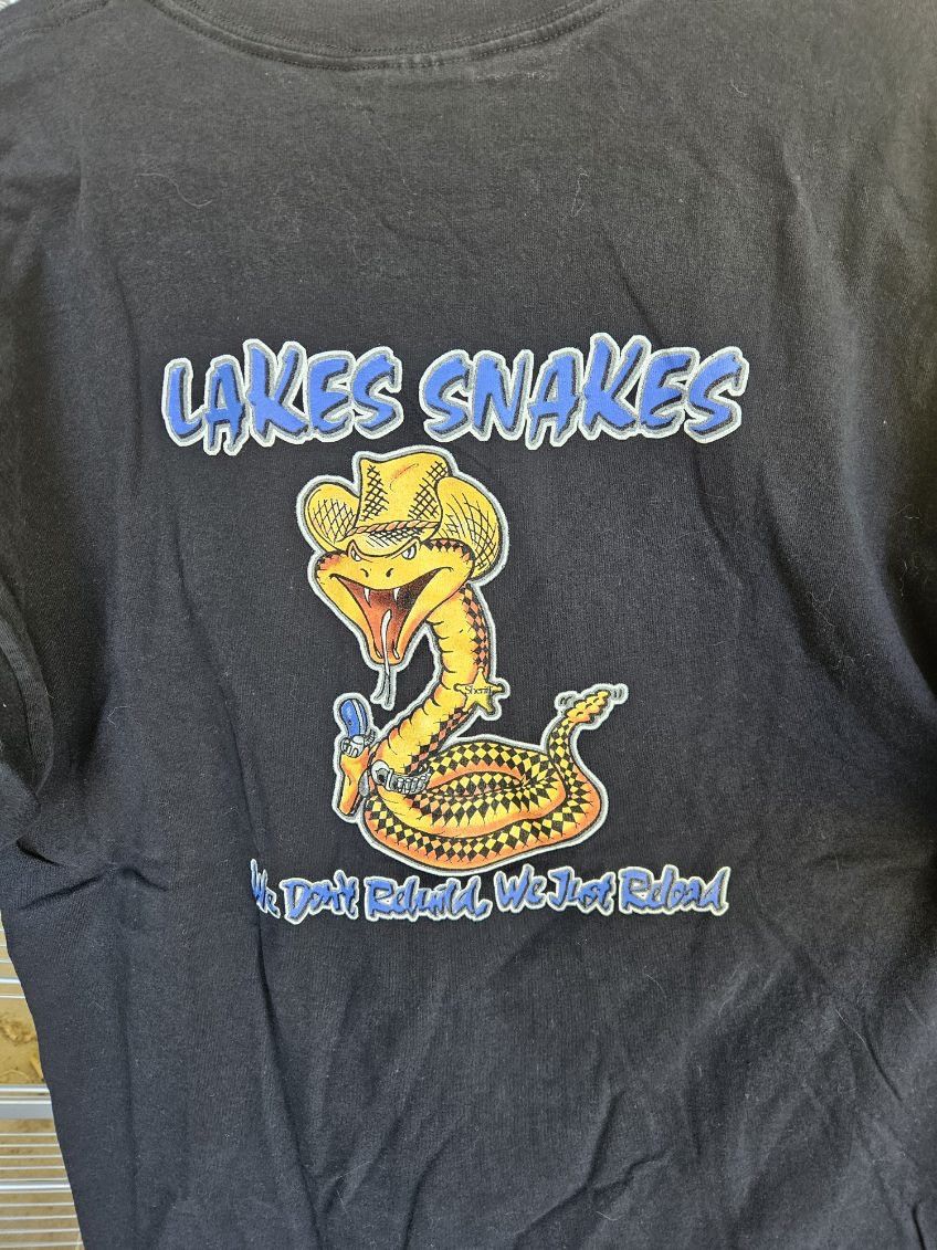Gildan Lake Snakes We Don't Rebuild We Reload Biker Gildan Tee Size US XL / EU 56 / 4 - 4 Thumbnail