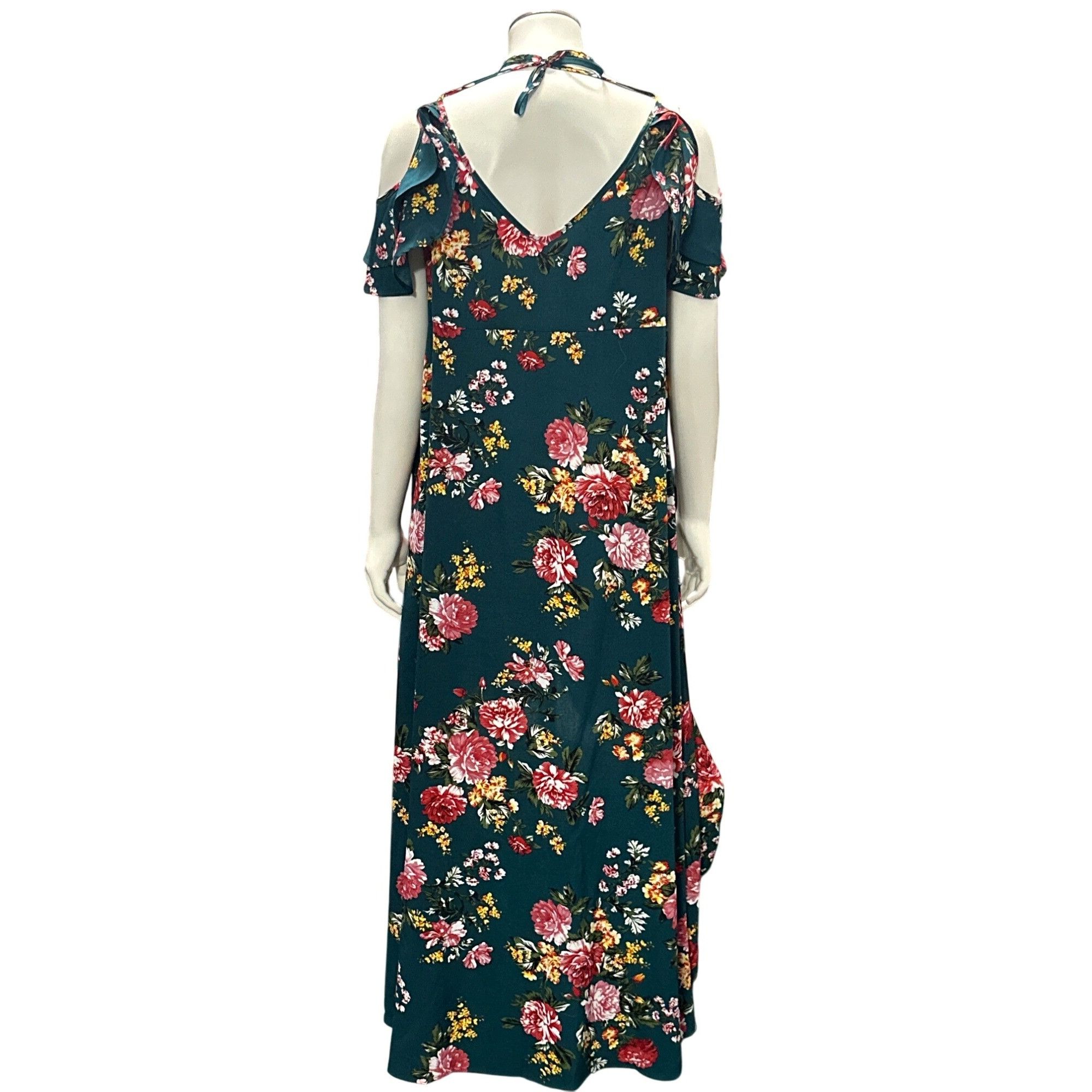Other CCC Sexy Sheer Floral Hi Low Cold Shoulder Maxi Sun Dress Si Size M / US 6-8 / IT 42-44 - 3 Thumbnail