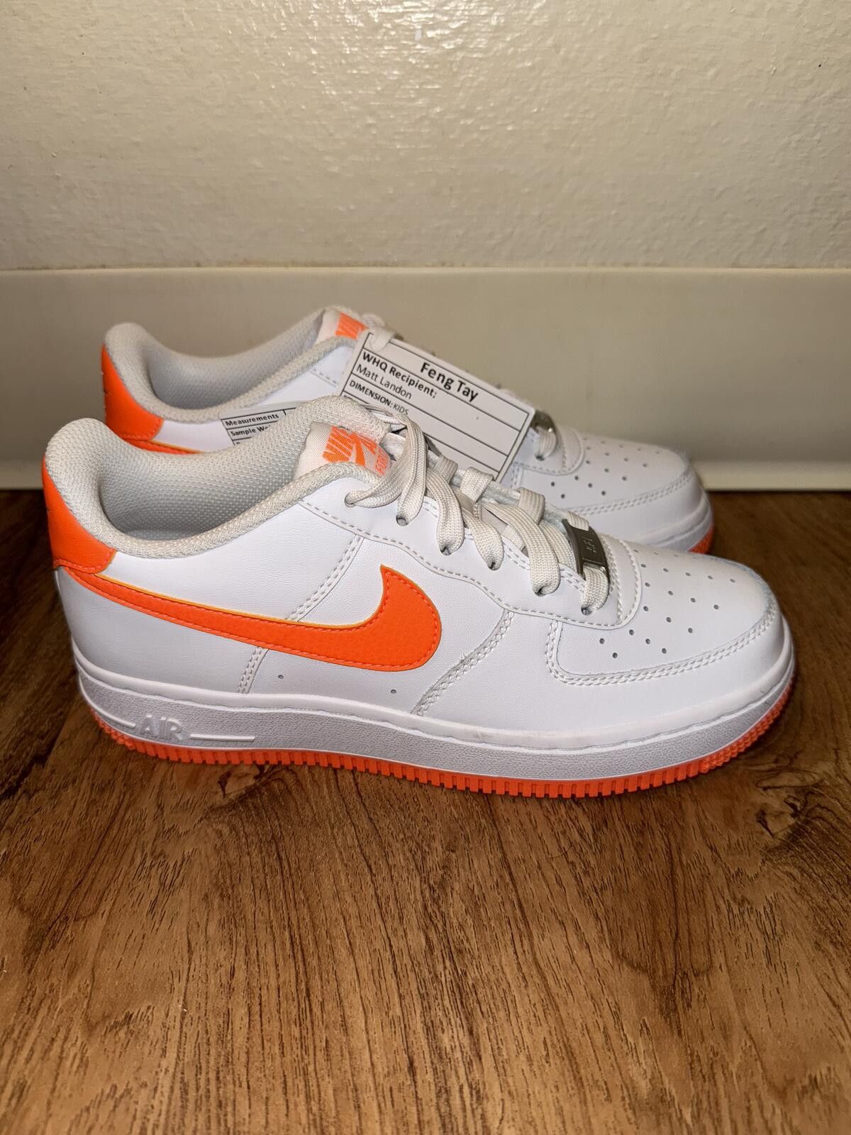 Nike Nike Air Force 1 Low White Bright Safety Orange (GS) Sample Size US 5 / EU 37 - 1 Thumbnail