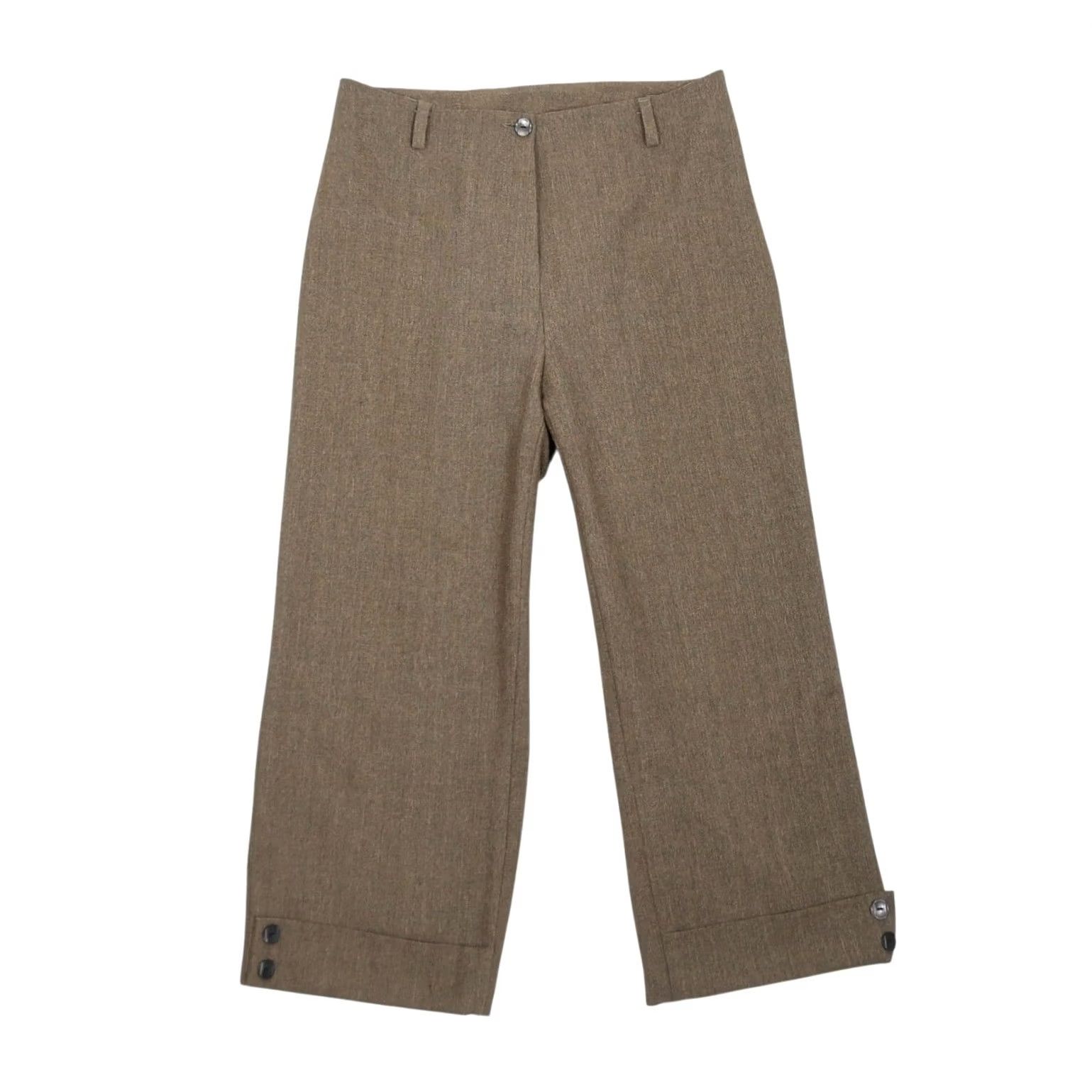 Vintage VINTAGE Brown Straight Leg Capri Crop Pants S Womens Capri 22in Inseam Mens? Womens Size 28" / US 6 / IT 42 - 2 Thumbnail
