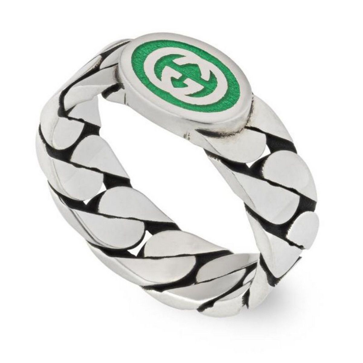 Gucci GUCCI Sterling silver interlocking G logo ring Size 20 / 9 Size ONE SIZE - 1 Thumbnail