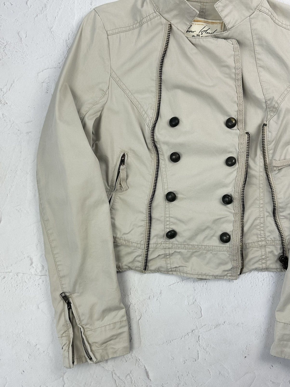 Vintage Y2K Vintage Zipper Crop Jacket Size M / US 6-8 / IT 42-44 - 2 Thumbnail