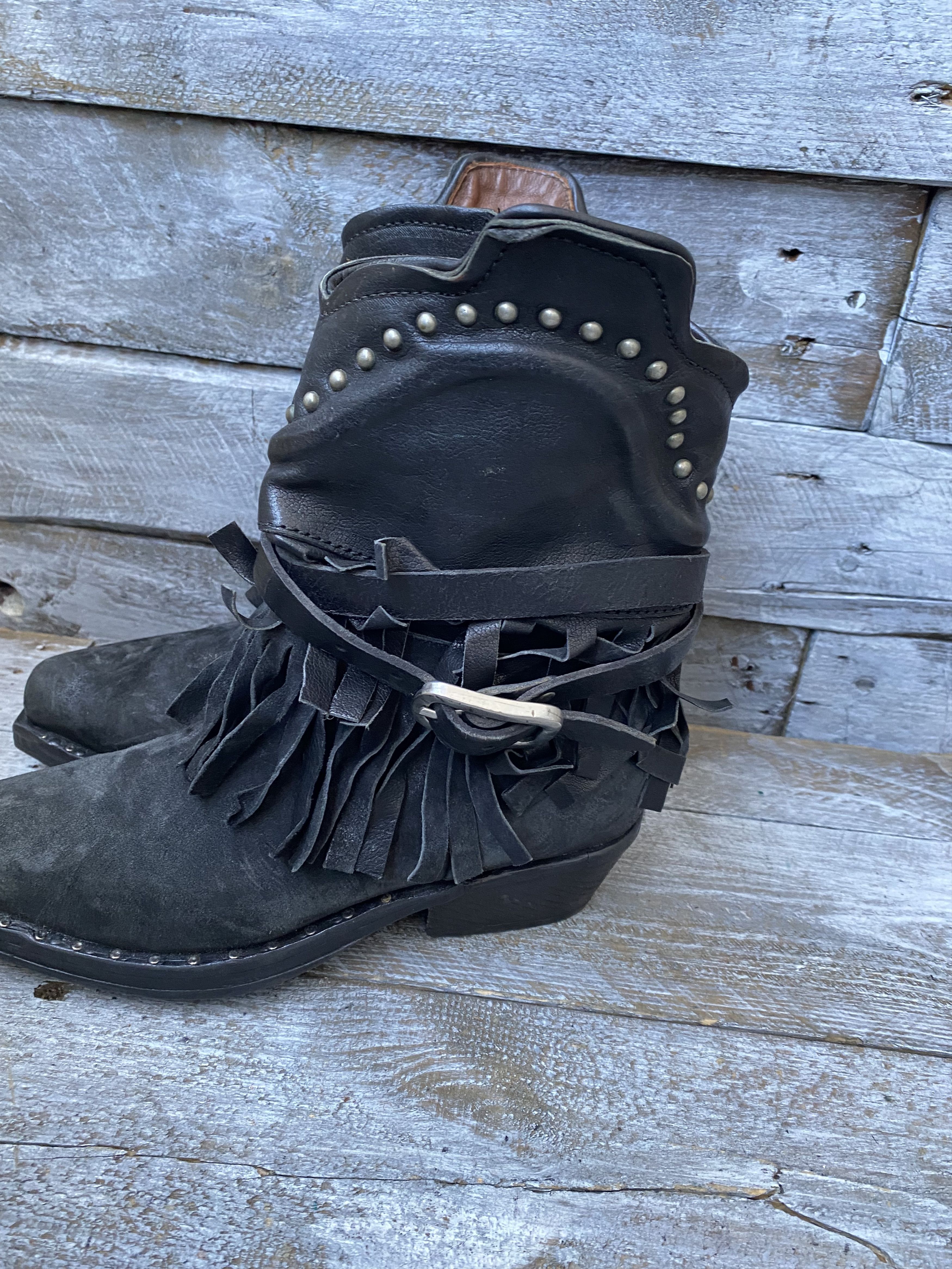 A.S.98 A.S. 98 western suede srudded cow girl boots sz 37 Size US 7 / IT 37 - 5 Thumbnail