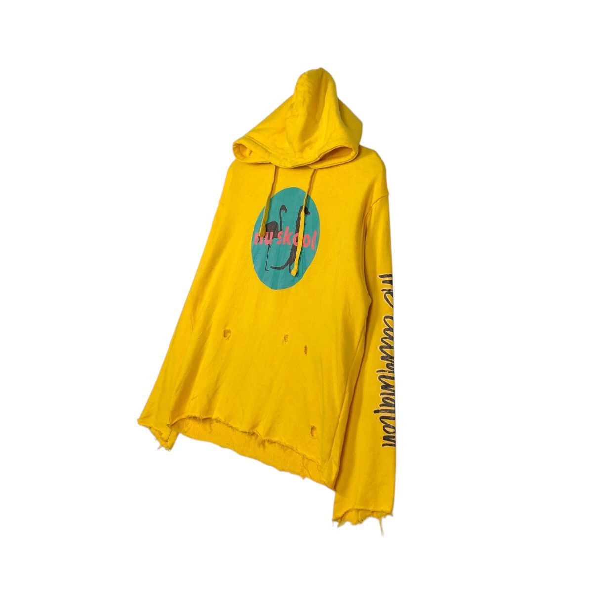 Japanese Brand 📌Distressed Design Rich Yellow Hoodie Sweatshirt Nu Skool Size US L / EU 52-54 / 3 - 3 Thumbnail