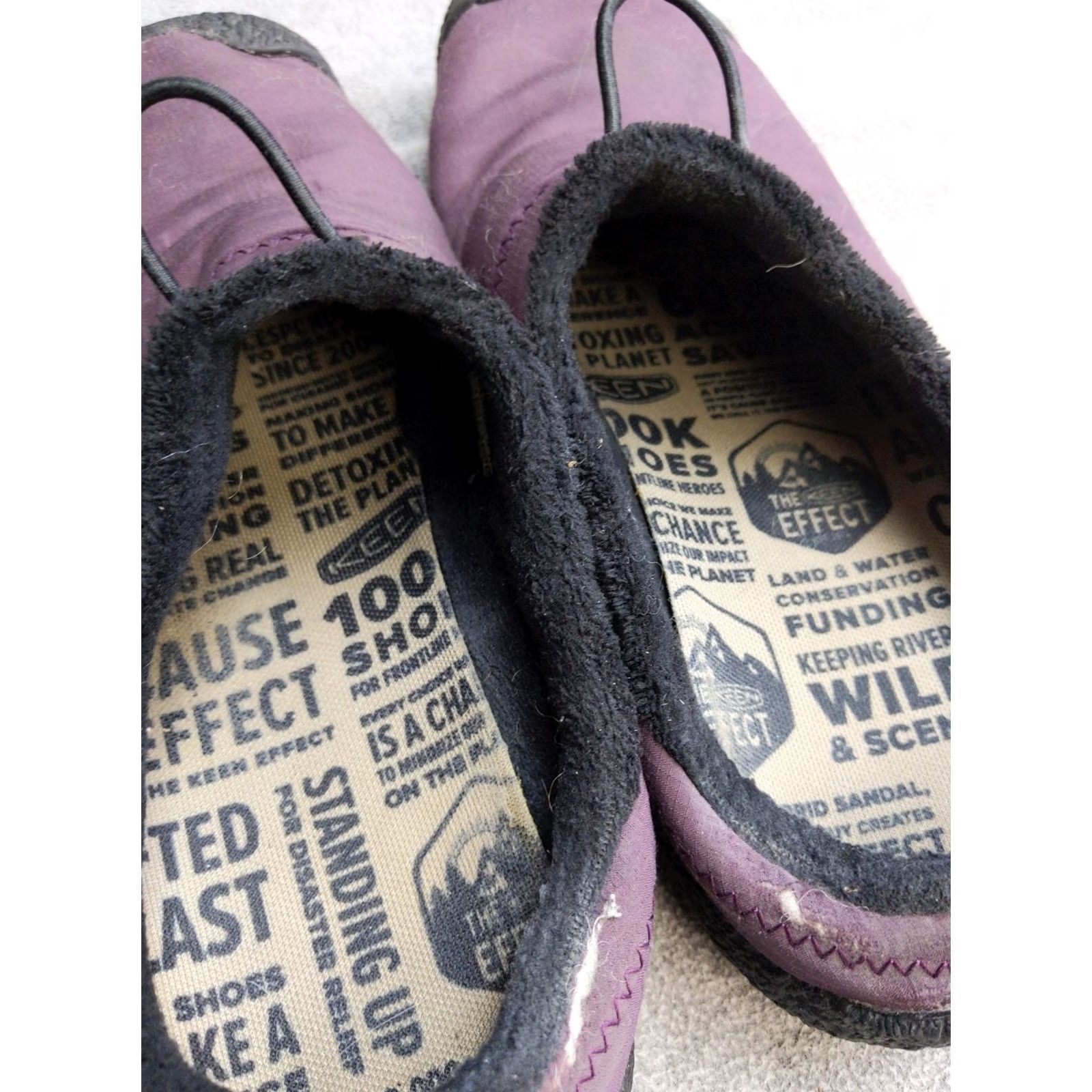 KEEN KEEN Womens Slipper 10.5 Purple Fleece Lined Slip-On Cozy House Shoes Indoor Outdoor Casual Winter Womens Size L / US 10 / IT 46 - 5 Thumbnail