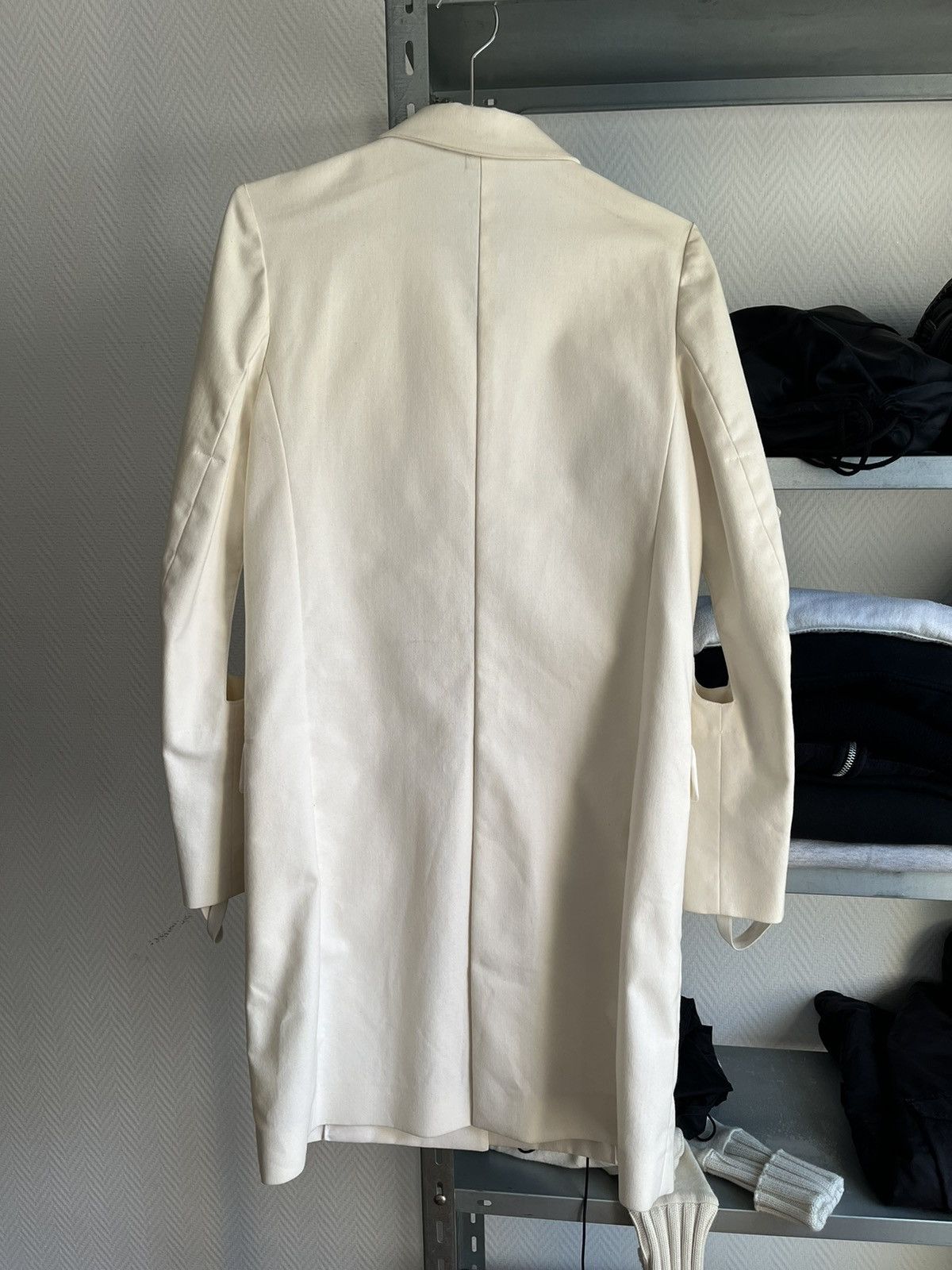 Helmut Lang SS2004 Dragonfly Laser Cut Long Blazer Size S / US 4 / IT 40 - 9 Thumbnail
