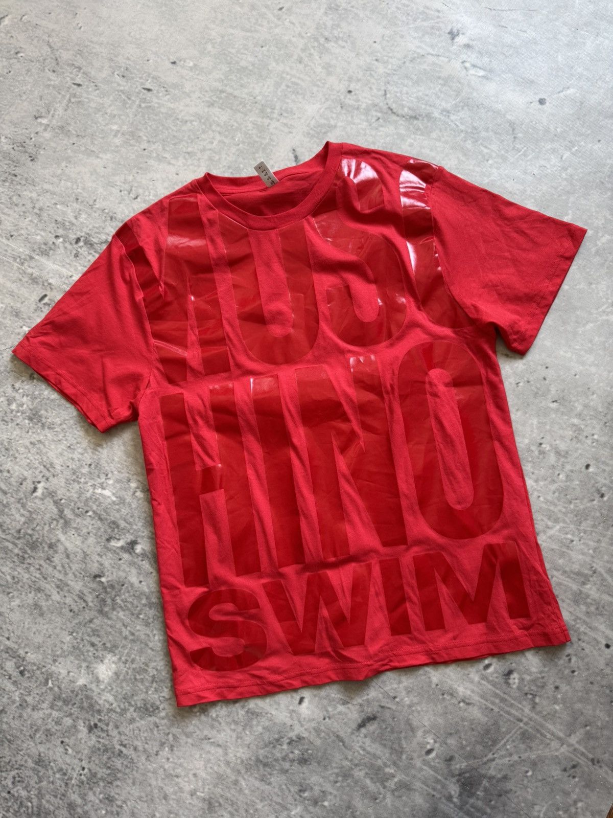 Moschino Moschino swim big logo tee red Size US S / EU 44-46 / 1 - 1 Thumbnail