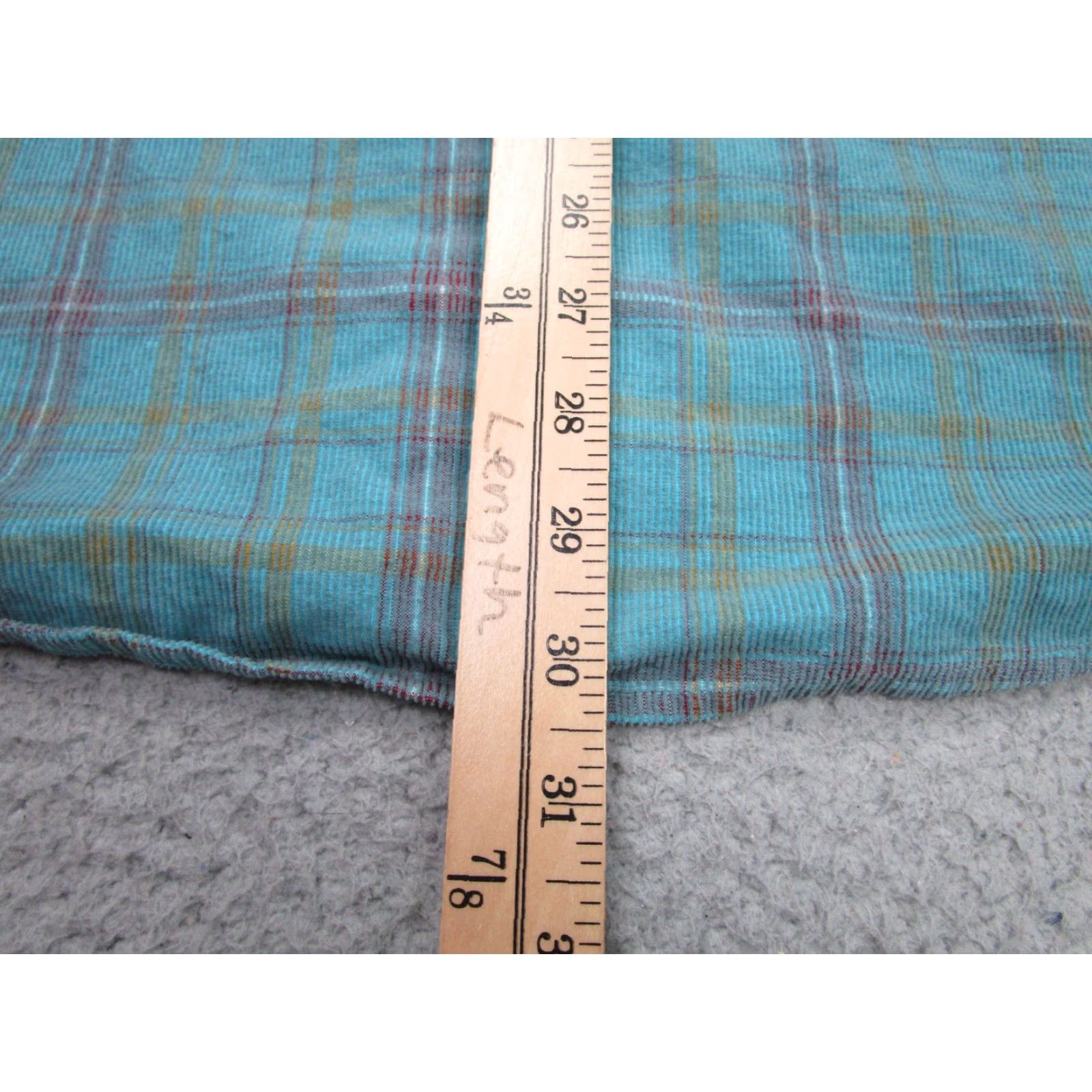 Carbon2Cobalt Carbon2Cobalt Button-Up Shirt Mens Large Blue Plaid Corduroy Western with Pockets Size US L / EU 52-54 / 3 - 6 Thumbnail