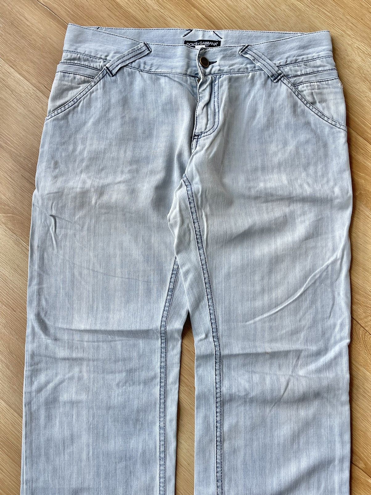 Dolce & Gabbana Dolce & Gabbana Archive Y2K Light Wash Straight Denim Jeans Size US 32 / EU 48 - 8 Thumbnail