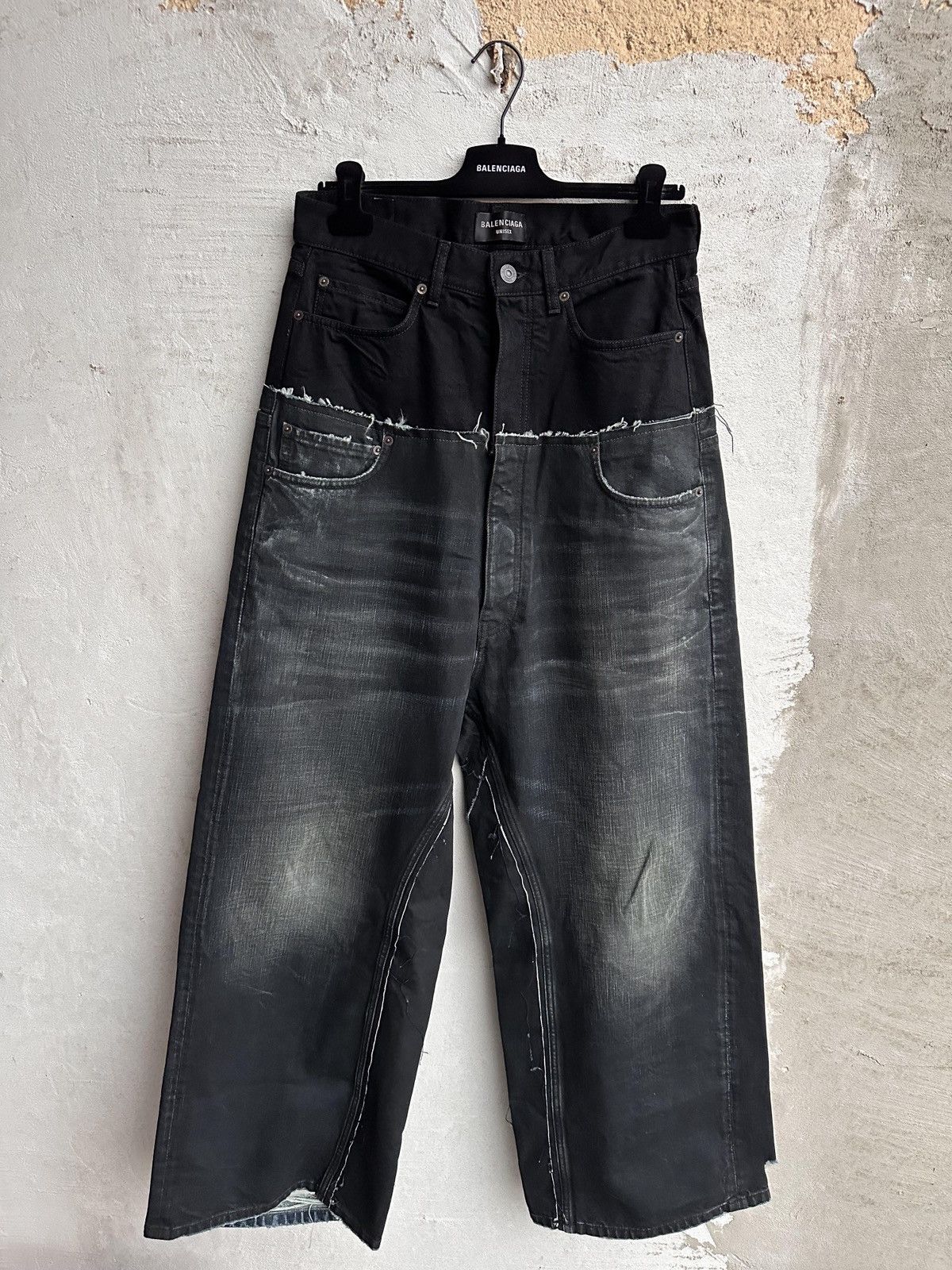Balenciaga Balenciaga Baggy Cut Up Jeans Size US 30 / EU 46 - 2 Thumbnail