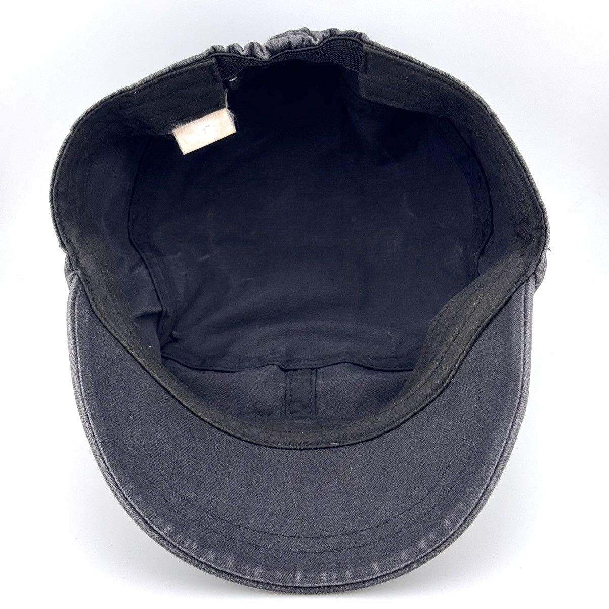 Japanese Brand Vtg Sunfaded Blank Black Distressed Military Work Hat Y2K Size ONE SIZE - 5 Thumbnail