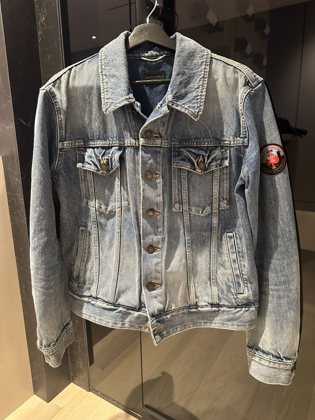 SAINT LAURENT LOVE ME FOREVER ダメージフーディ