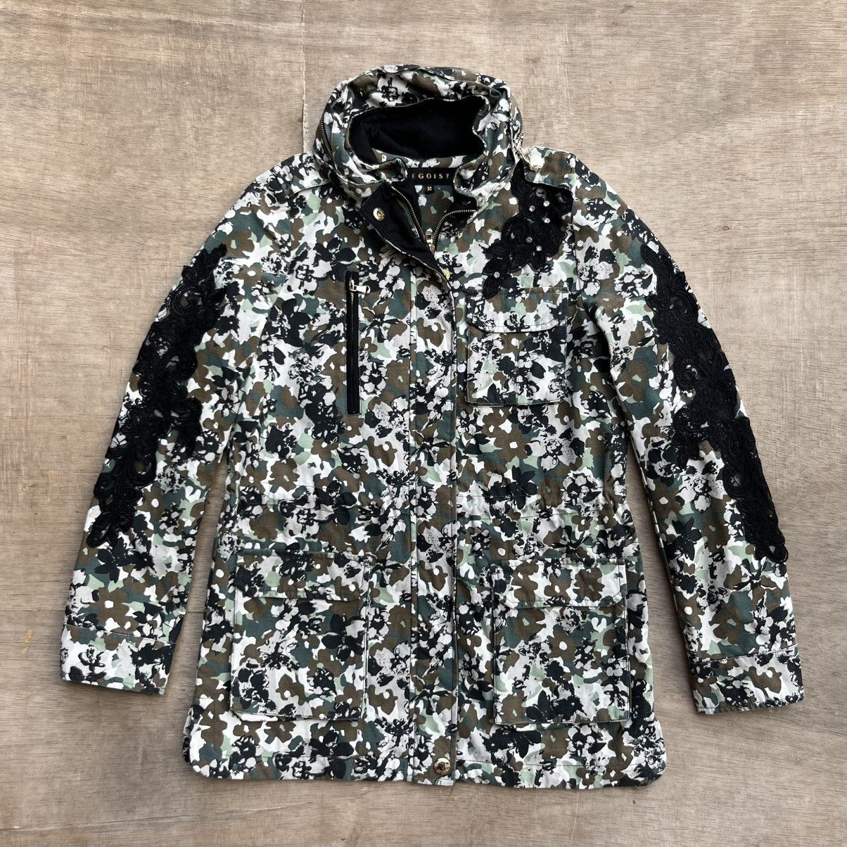 Comme des Garcons EGOIST MUD PUNK FLOWER CAMO PARKA Size M / US 6-8 / IT 42-44 - 1 Thumbnail