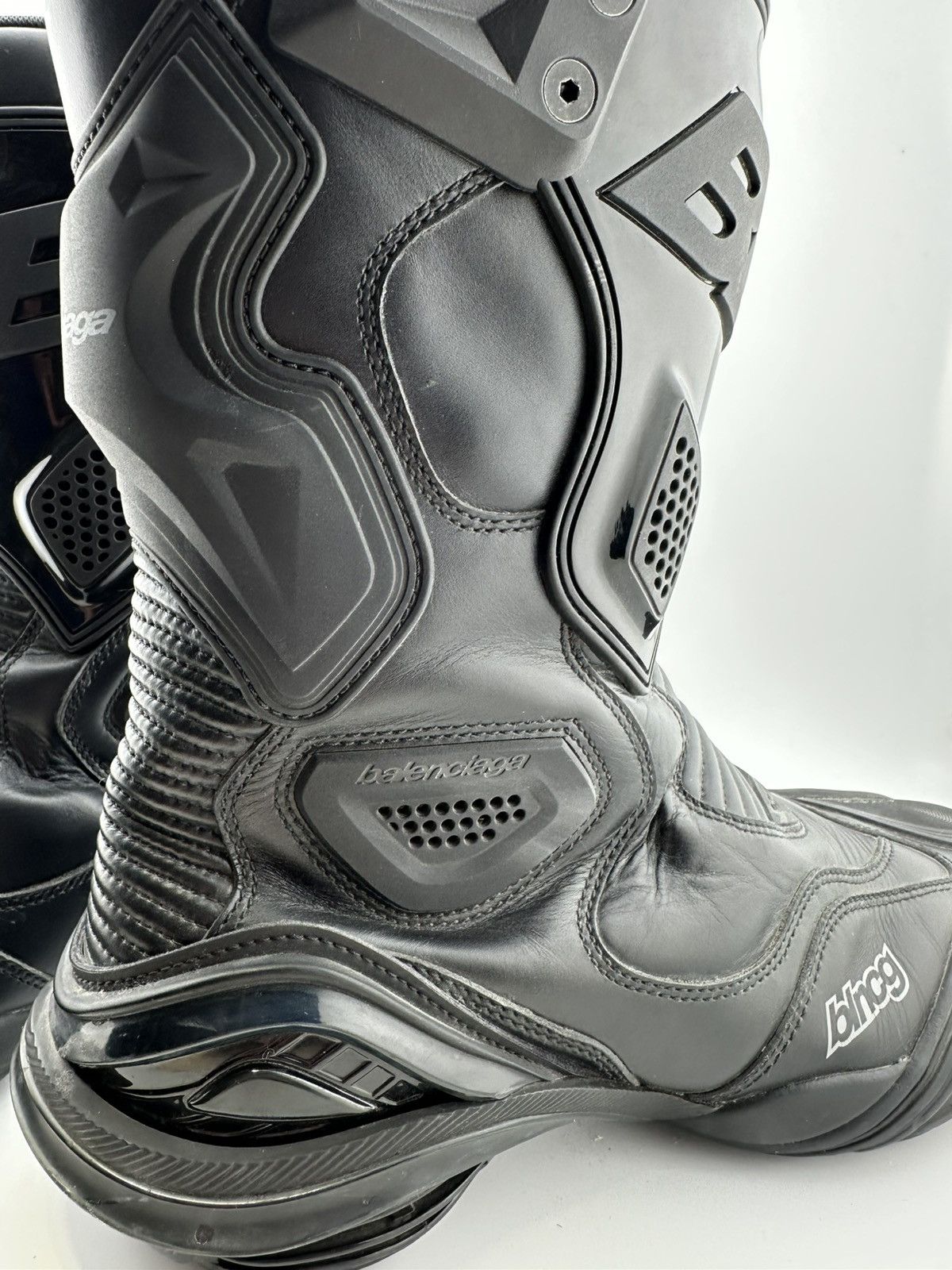 Balenciaga *WORN BY YE* Unreleased color BALENCIAGA TYREX MOTO BOOTS Size US 11 / EU 44 - 6 Thumbnail
