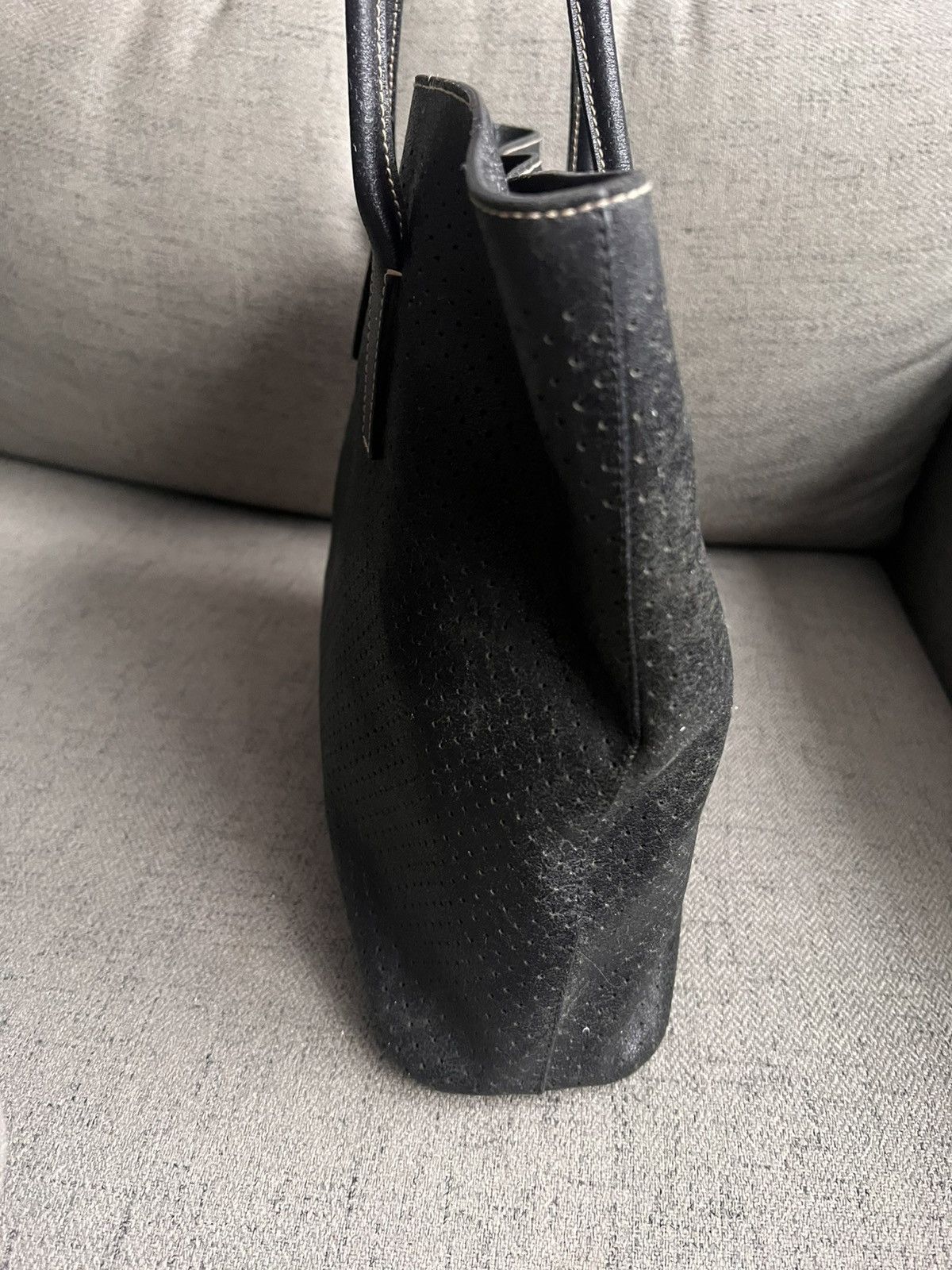 Prada Prada Perforated Leather Black shoulder tote bag Size ONE SIZE - 16 Thumbnail