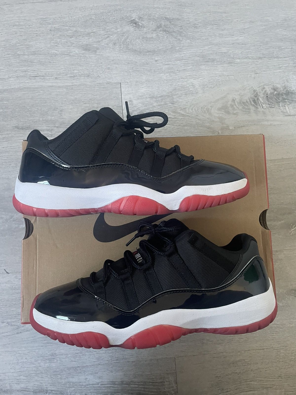 Jordan Brand Air Jordan 11 Retro Low BRED Size US 12 / EU 45 - 3 Thumbnail