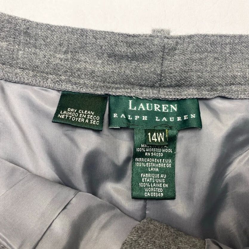 Ralph Lauren Lauren Ralph Lauren 100% Worsted Wool Dress Pants Women's 14 Lined Straight Leg Size 36" / US 14 / IT 50 - 5 Thumbnail