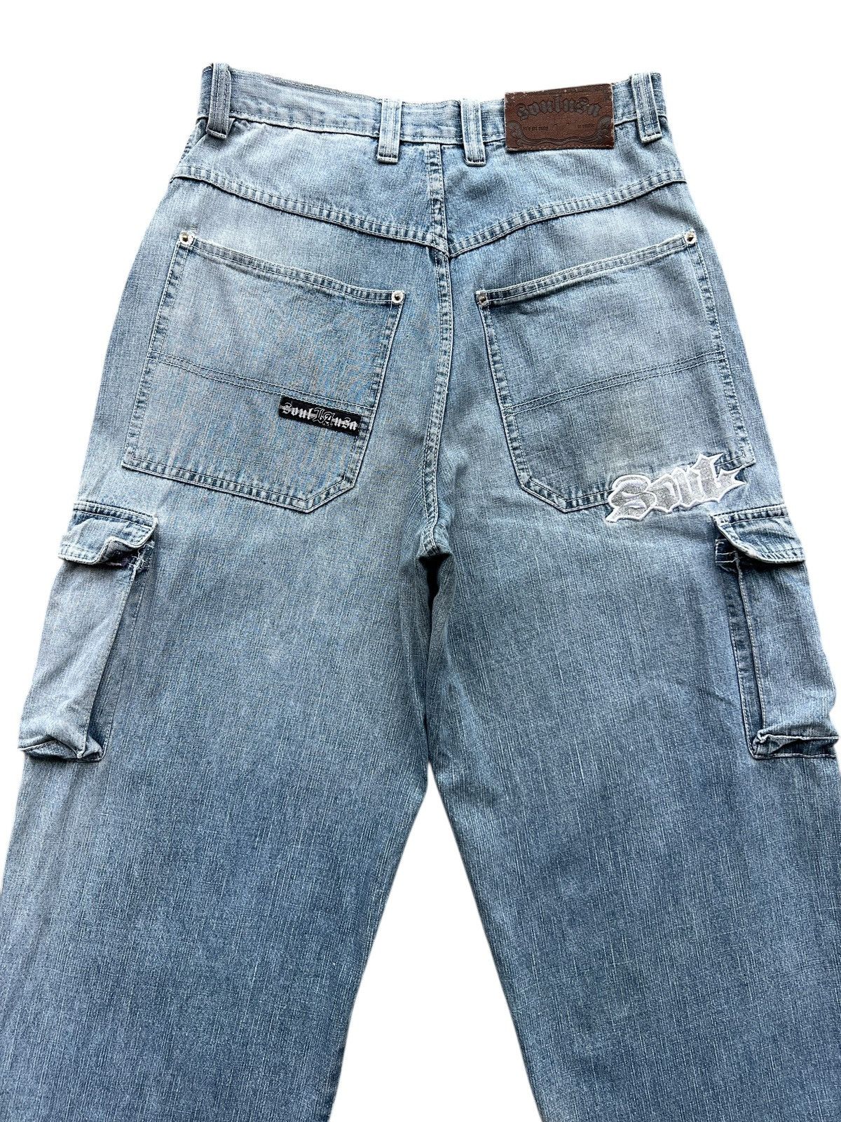 Japanese Brand Y2K Los Angeles Soul Distressed Wide Baggy Pants Size US 31 - 5 Thumbnail