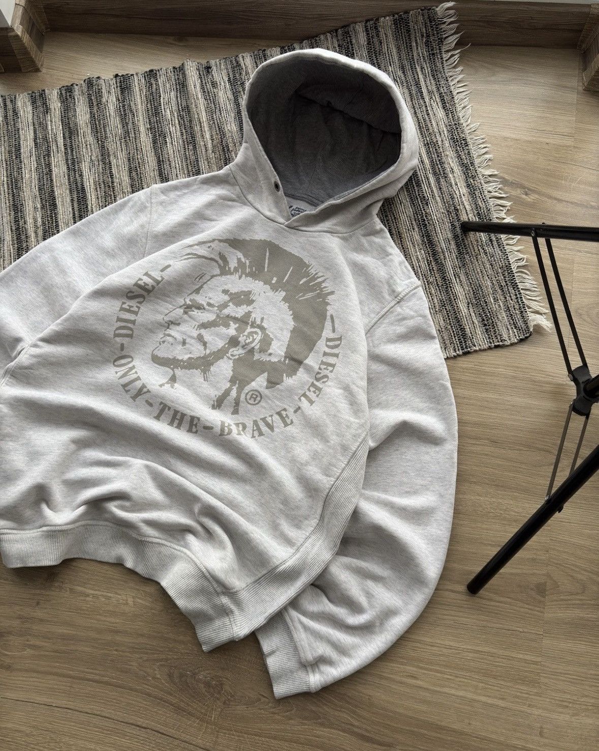 Diesel × Vintage Vintage Diesel Big logo Y2K Grey Classic hoodie Size US M / EU 48-50 / 2 - 4 Thumbnail