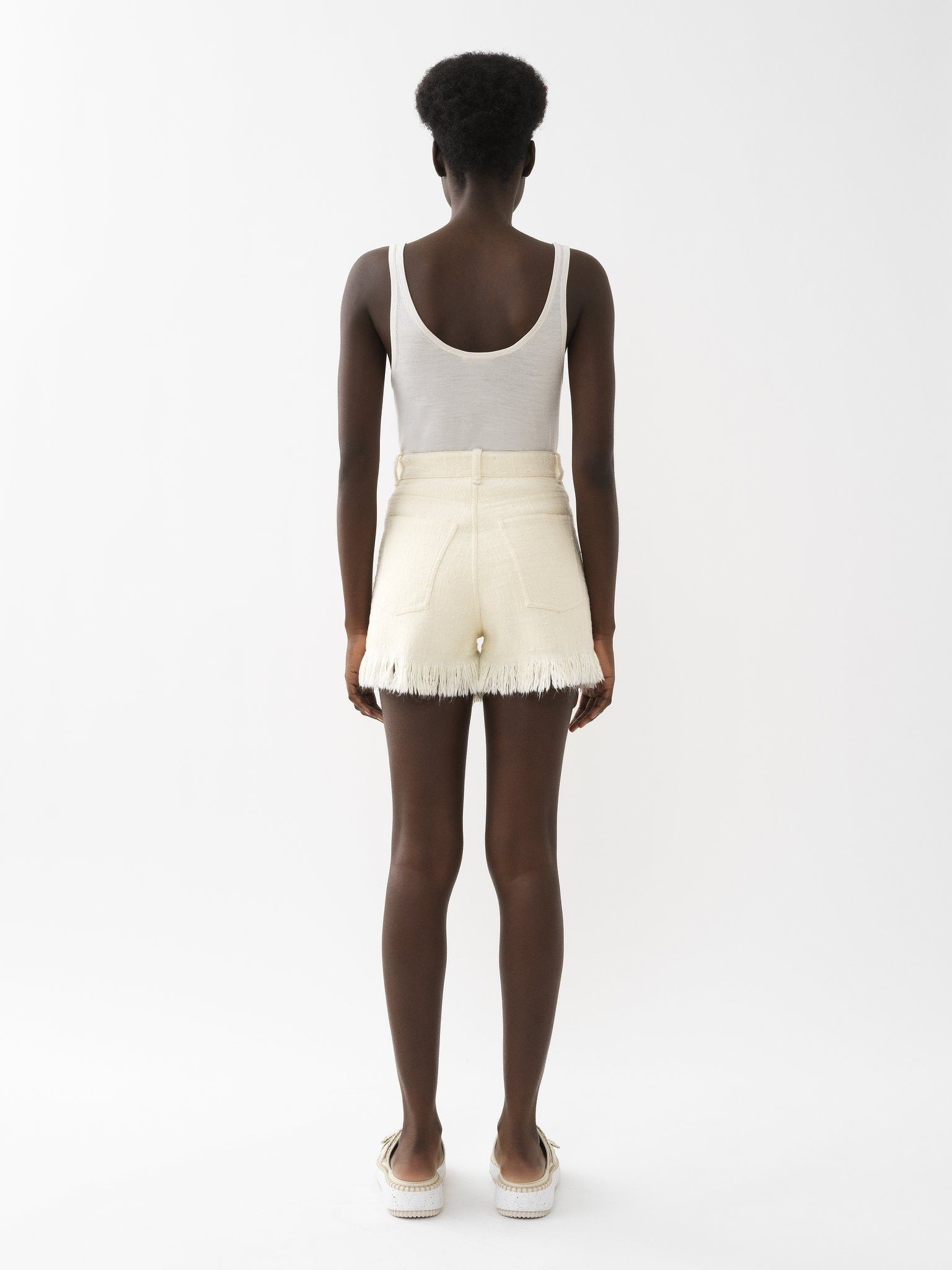 Chloe o1y0825 Short in Ivory Size 28" / US 6 / IT 42 - 5 Thumbnail