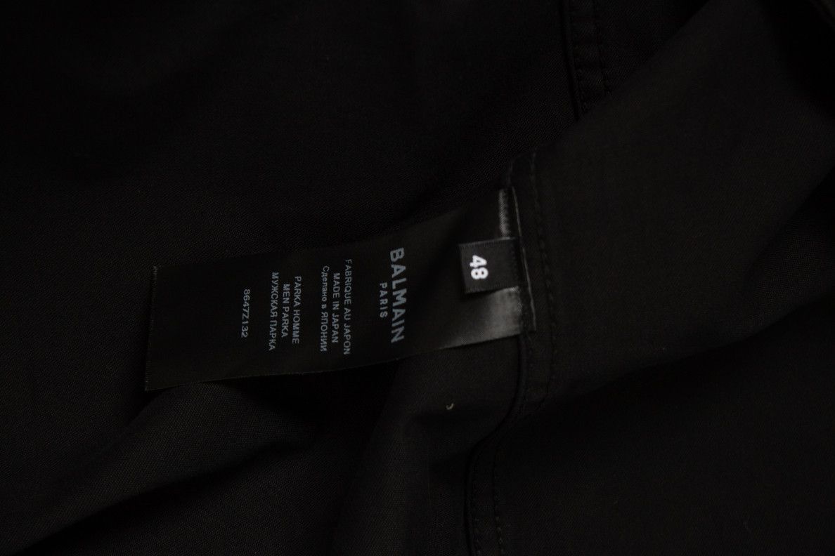 Balmain Balmain, Black cotton hooded parka Size US M / EU 48-50 / 2 - 7 Thumbnail