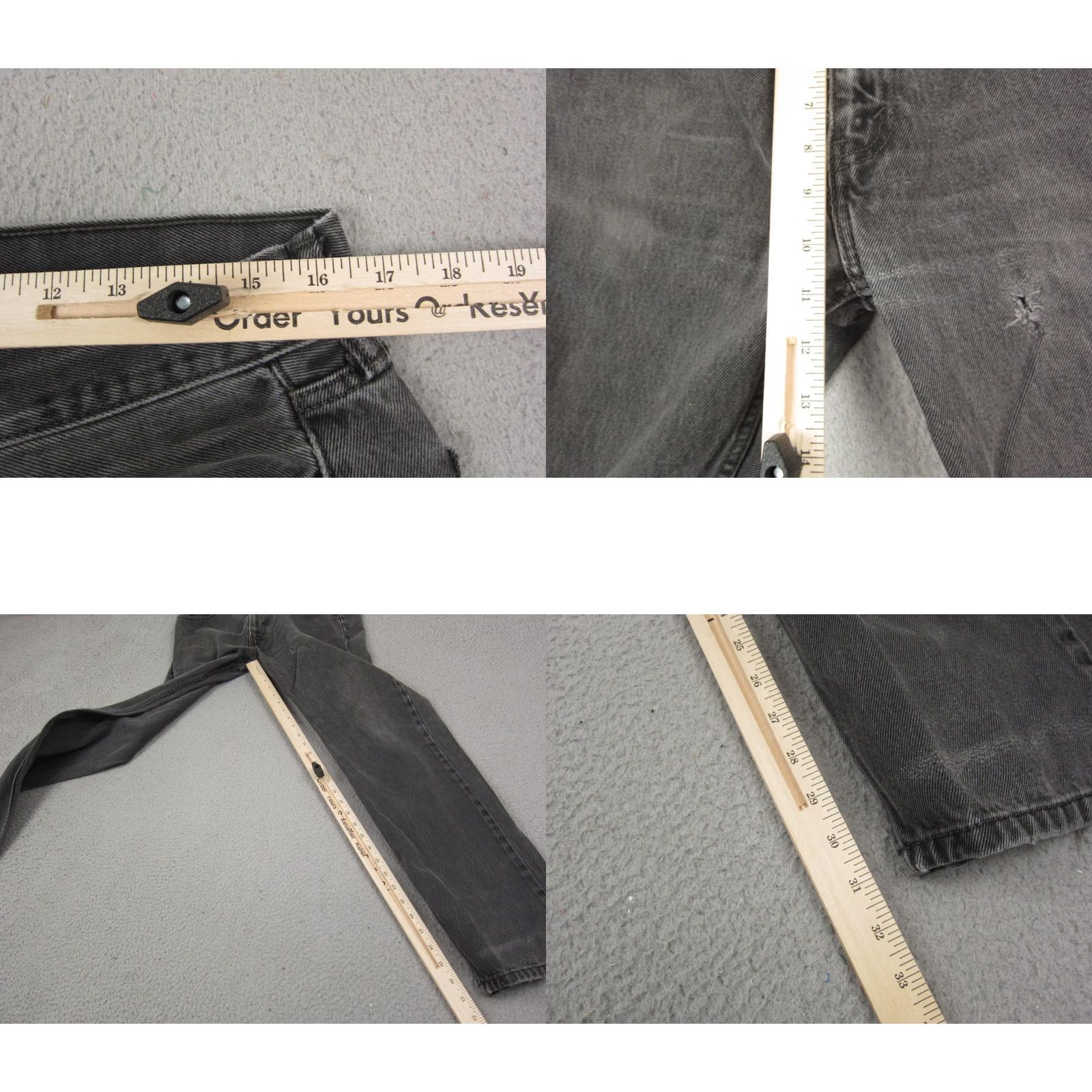 Levi's VINTAGE Levi's Jeans 505 Regular Black 34x34 Mens Y2K 90s Denim Zip Up Straight Straight Fit Size US 34 / EU 50 - 9 Thumbnail
