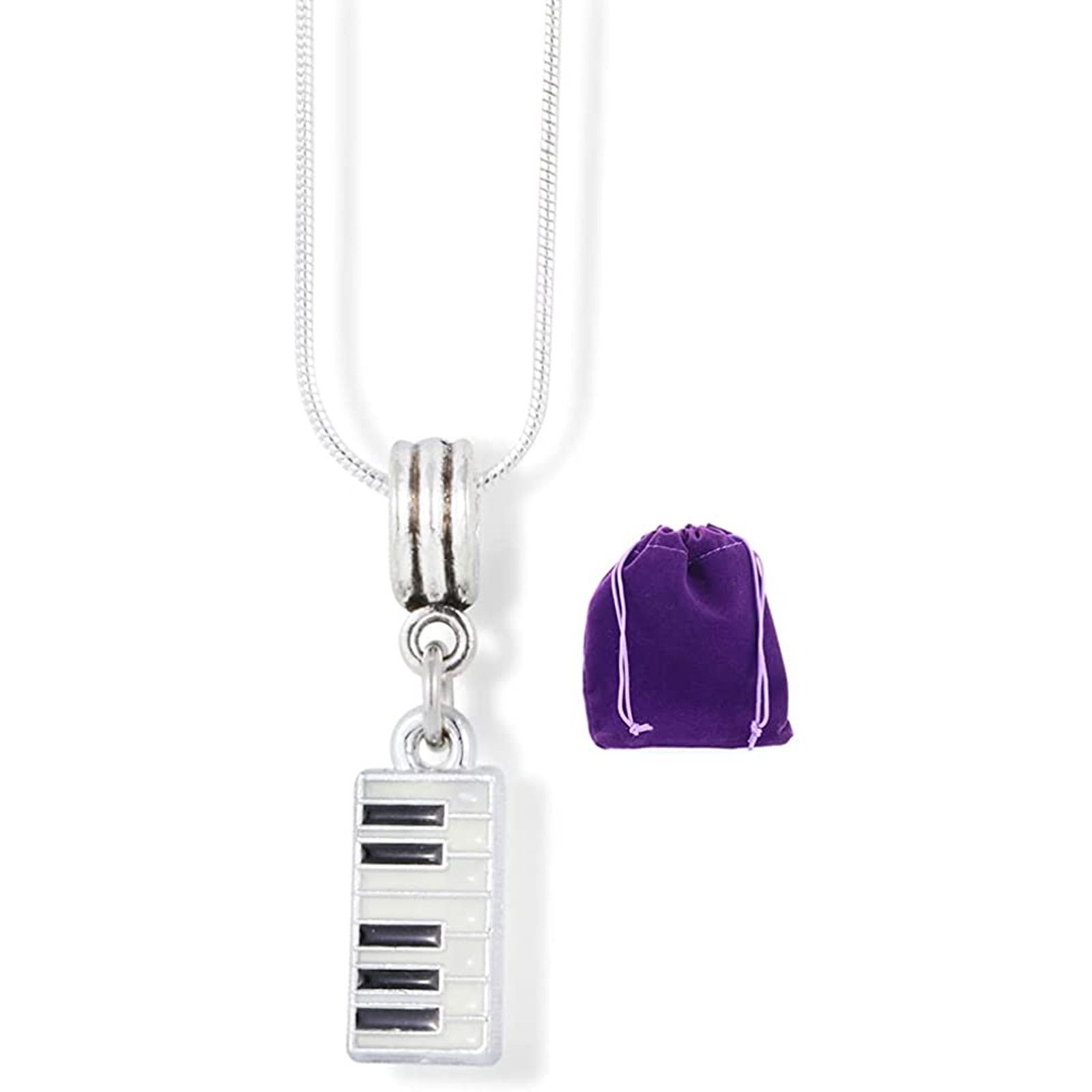 & Other Stories Keyboard Black and White Music Charm Snake Chain Necklace Size ONE SIZE - 1 Thumbnail