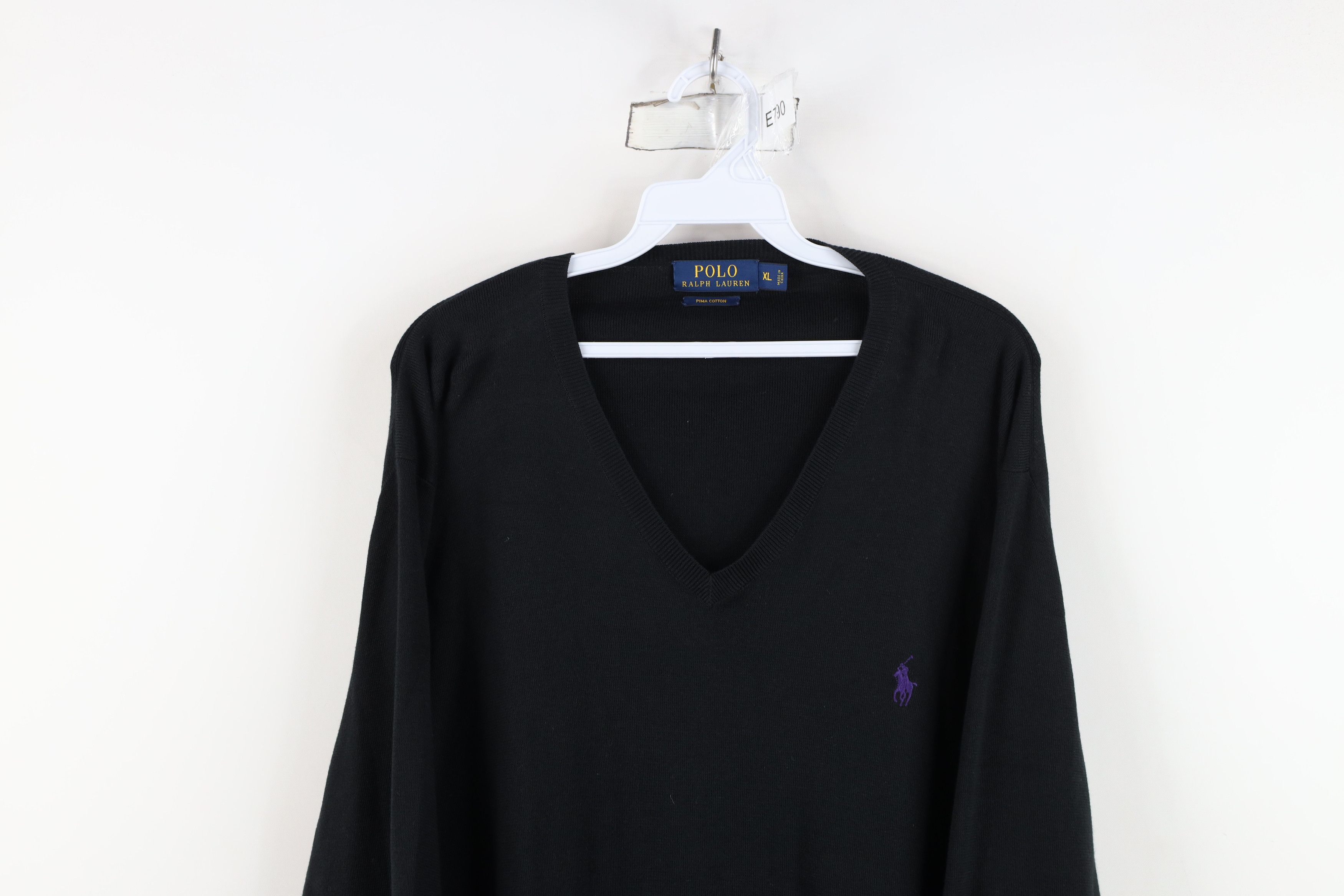 Ralph Lauren Vintage Ralph Lauren Lightweight Cotton Knit V-Neck Sweater Size US XL / EU 56 / 4 - 2 Thumbnail
