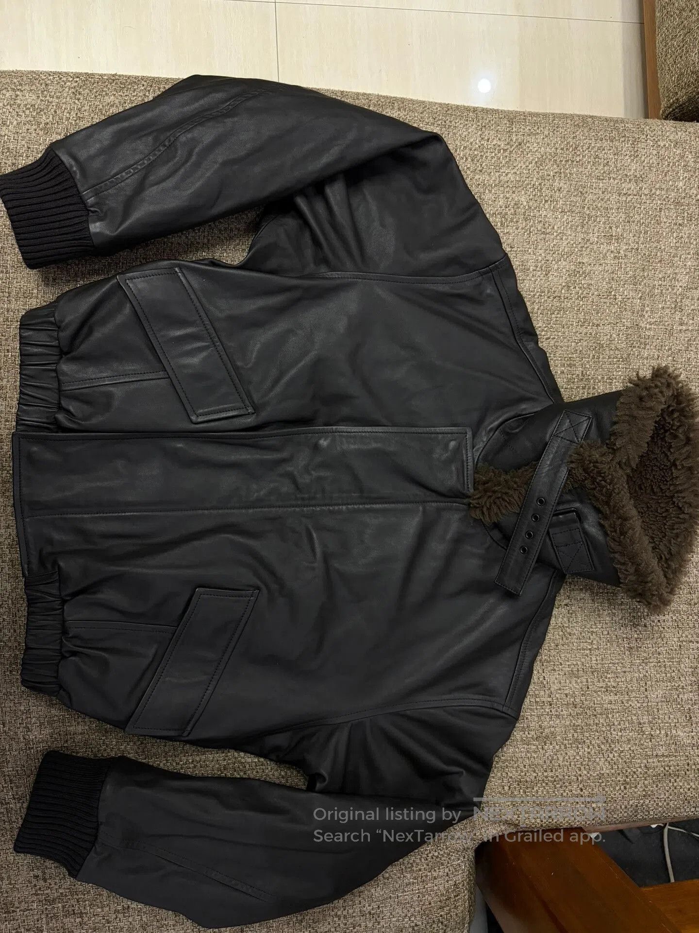 Lemaire Lemaire Brown Leather Jacket with Large Collar. Size US S / EU 44-46 / 1 - 1 Thumbnail