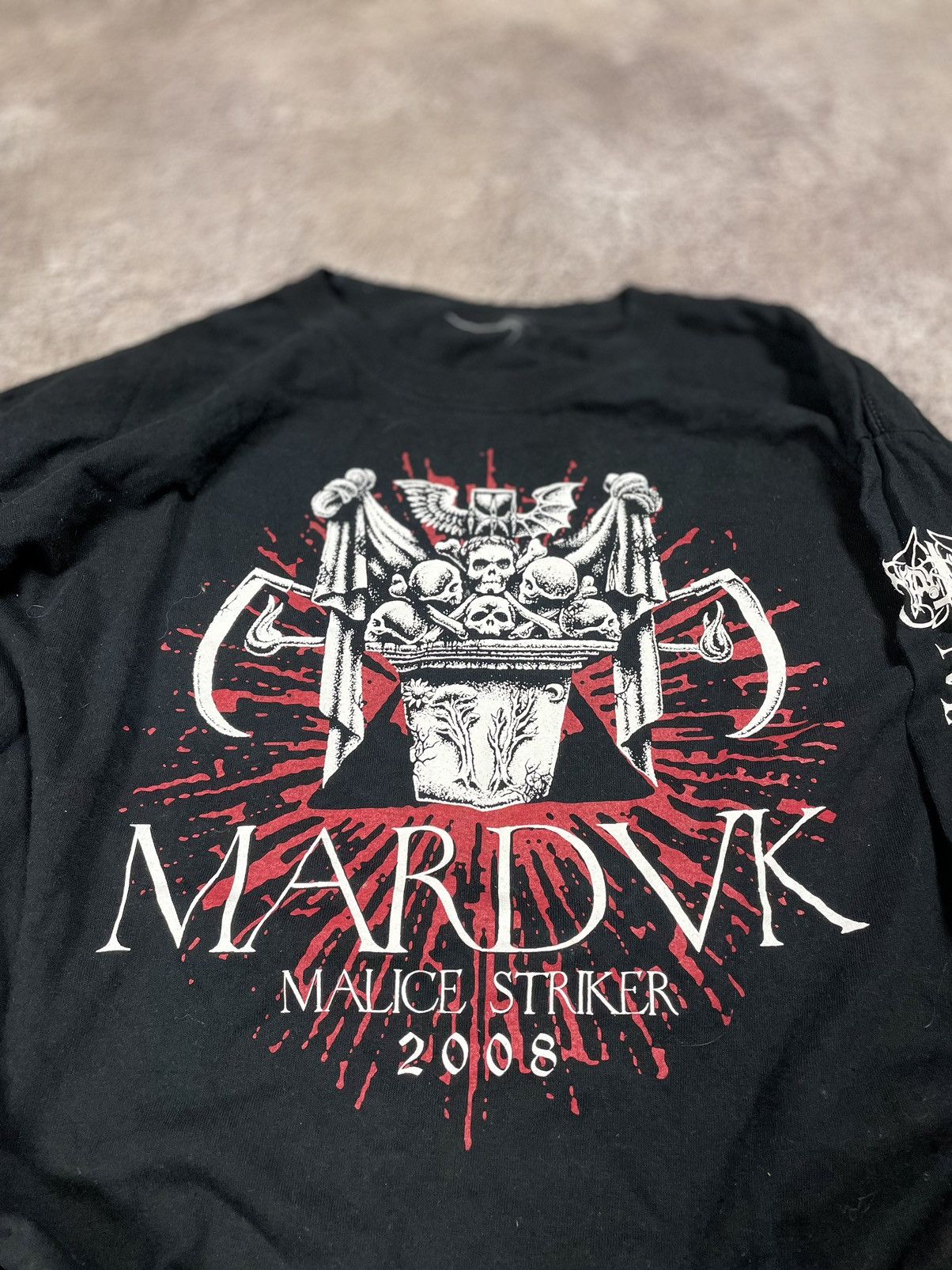 Vintage Vintage 90s Marduk Band Tee Oversized Punk Graphic Black L Size US L / EU 52-54 / 3 - 4 Thumbnail