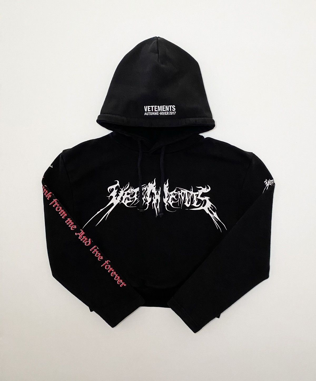 Vetements Vetements AW17 Total Fucking Darkness Cropped Hoodie Grailed