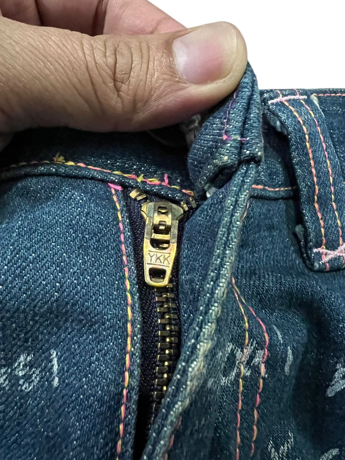 If Six Was Nine × Le Grande Bleu (L.G.B.) JAMGLE JAM JAPAN FLARE DISTRESS JEANS Size US 32 / EU 48 - 10 Thumbnail