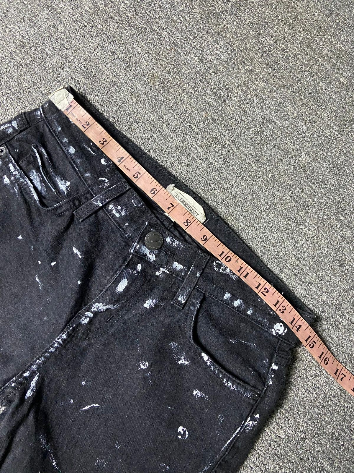 Current/Elliot Vintage Current/Elliot Stilleto Trucker Paint Jeans (140) Size US 29 - 9 Thumbnail