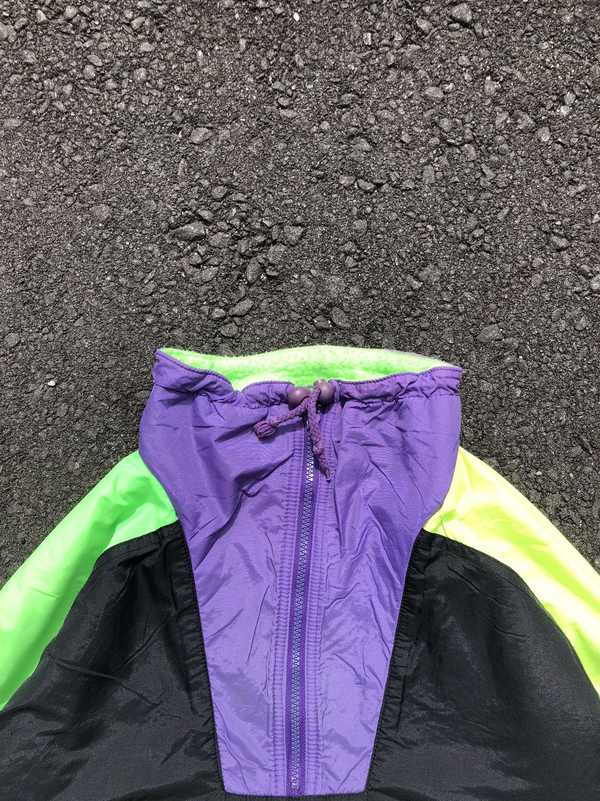 Japanese Brand Vtg Global Mind Neon Colourblock Anorak Halfzipper Jacket Size US XXL / EU 58 / 5 - 7 Thumbnail
