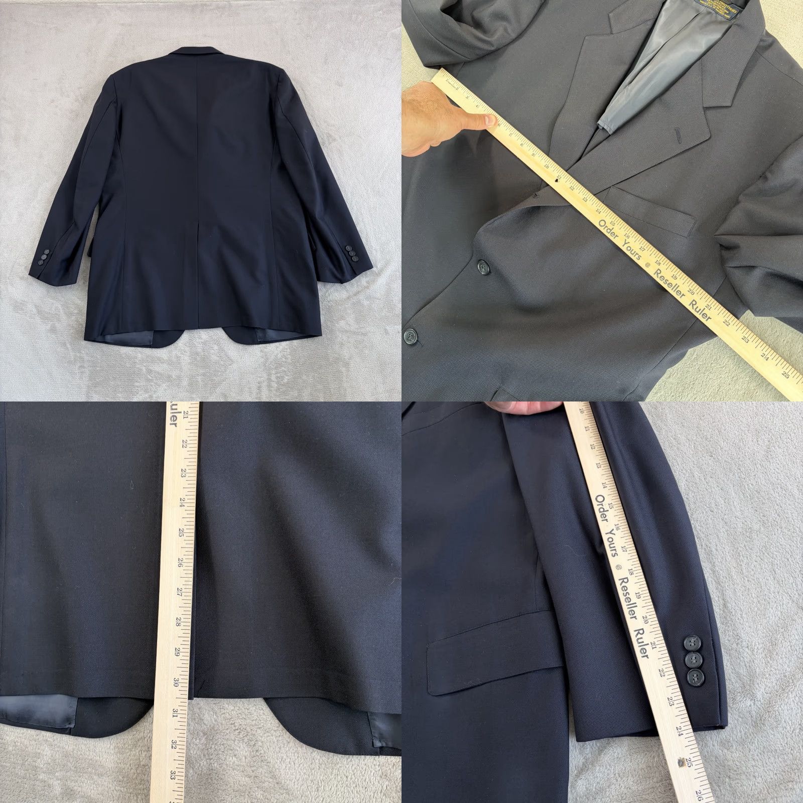 Brooks Brothers VINTAGE Brooks Brothers Blazer Sport Coat Black Wool 3 Button Men 44R USA Size 44R - 8 Thumbnail