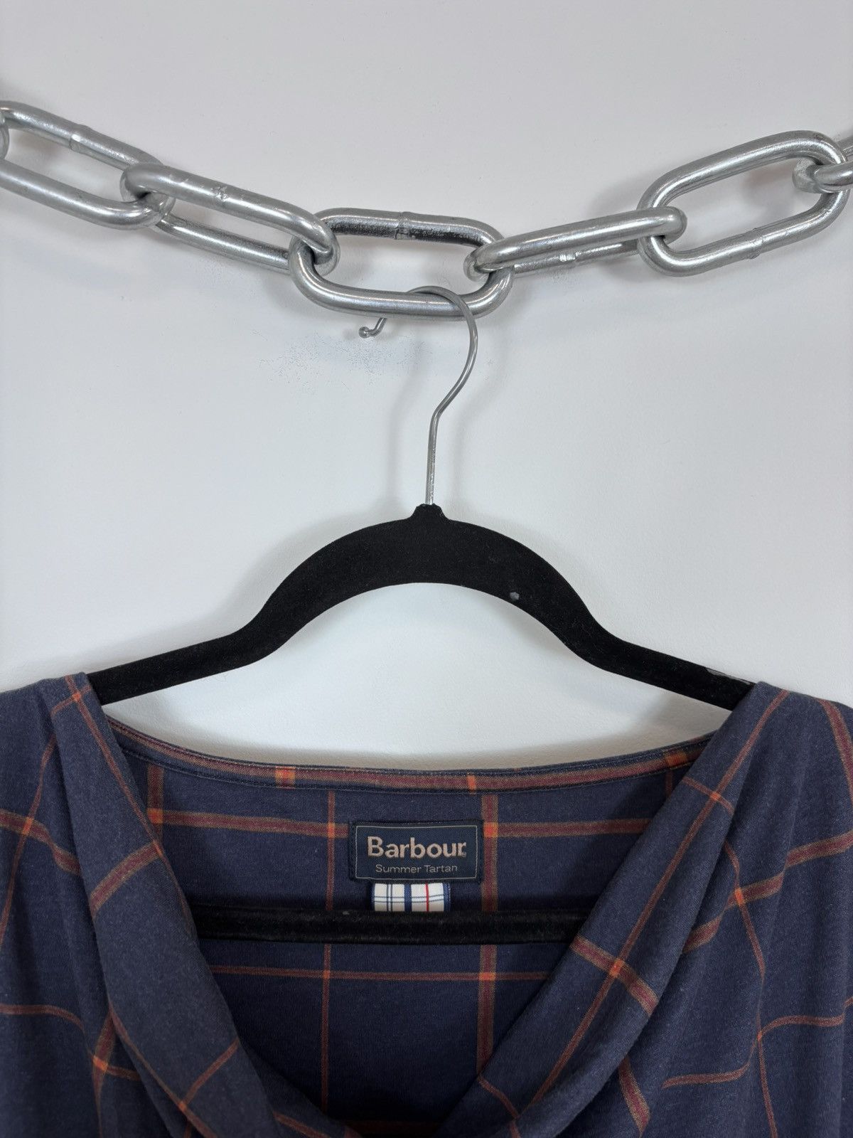 Barbour Barbour Summer Tartan Women’s Navy Blue T-Shirt Blouse Top Size M / US 6-8 / IT 42-44 - 4 Thumbnail