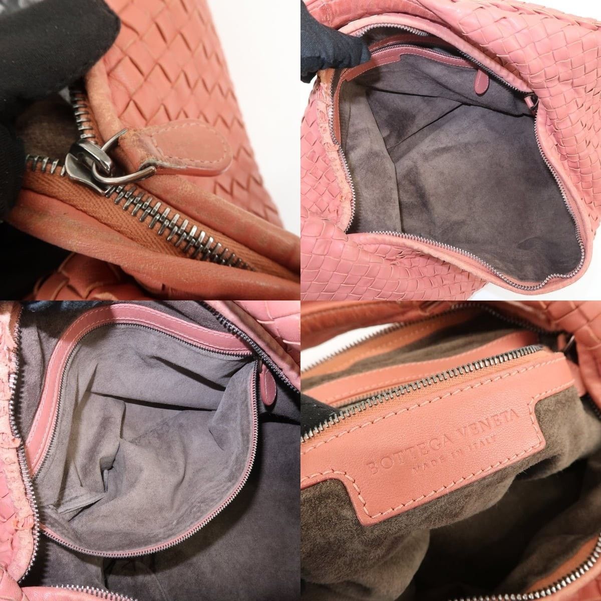 Bottega Veneta Bottega Veneta Intrecciato Lambskin Hobo Bag Pink Size ONE SIZE - 7 Thumbnail