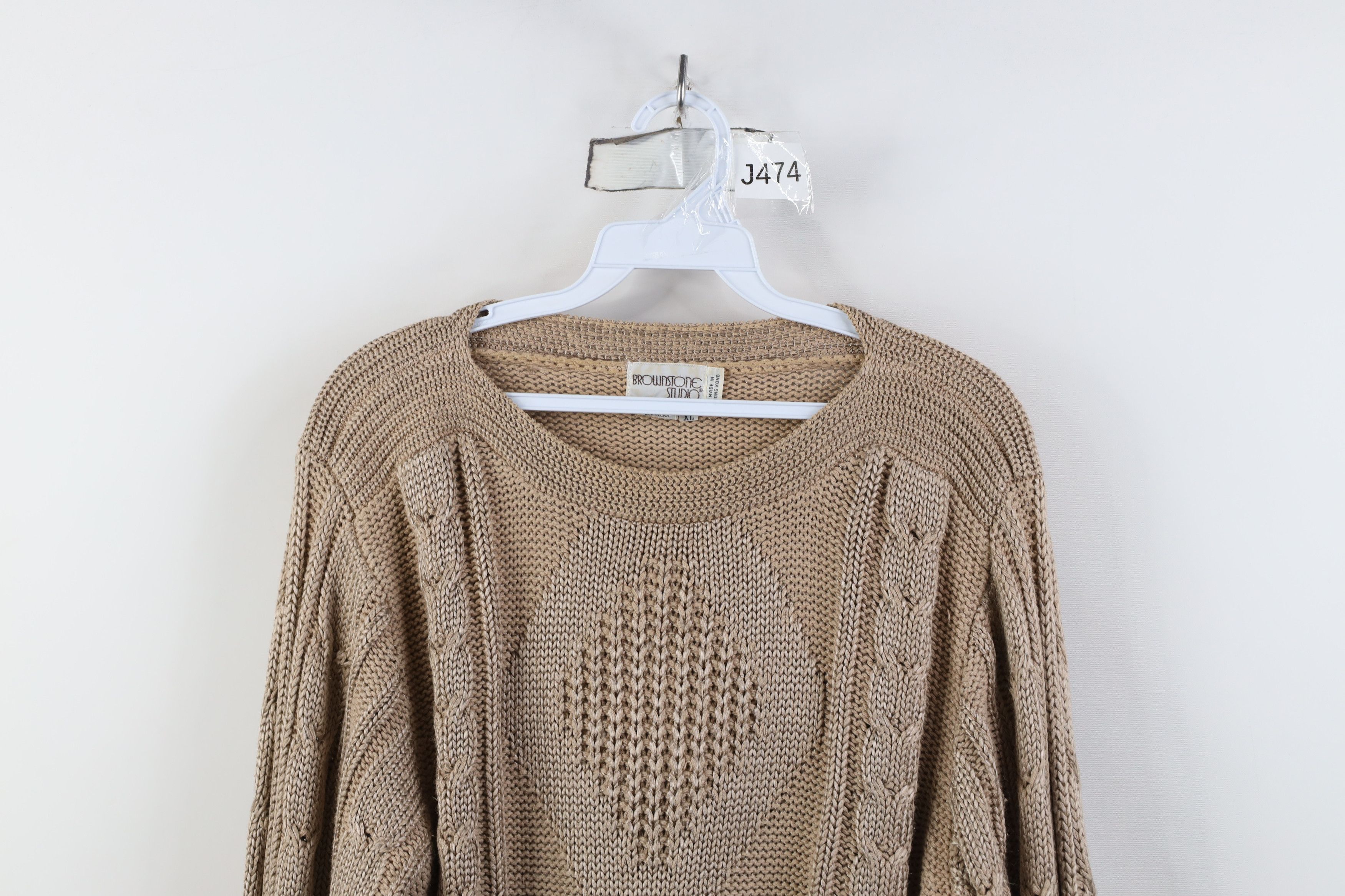 Vintage Vinage 90s Streetwear Blend Heavy Cable Knit Sweater Size XL / US 12-14 / IT 48-50 - 2 Thumbnail