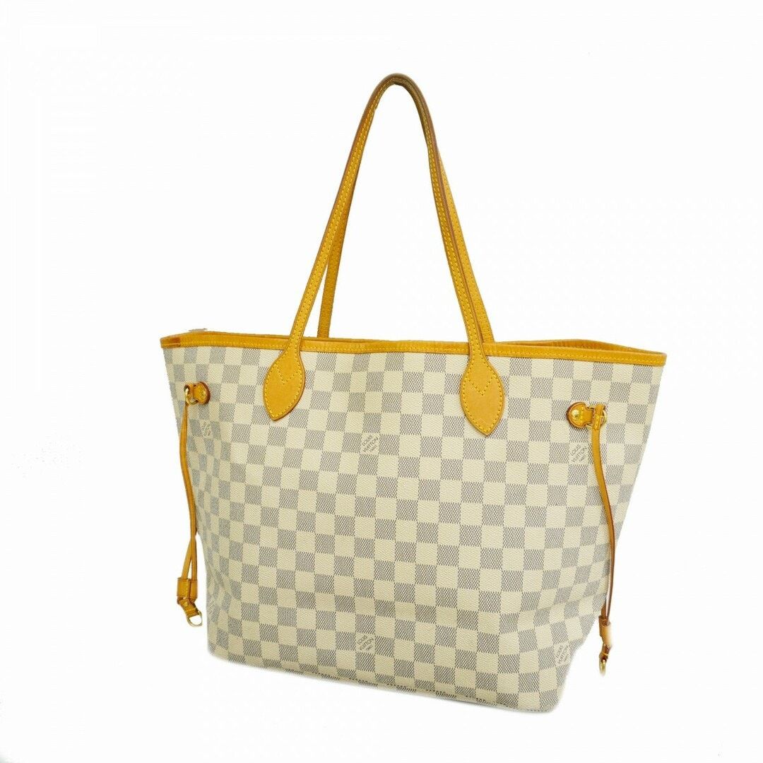Louis Vuitton Damier Azur Neverfull Mm Tote Bag N51107 in White, Women's