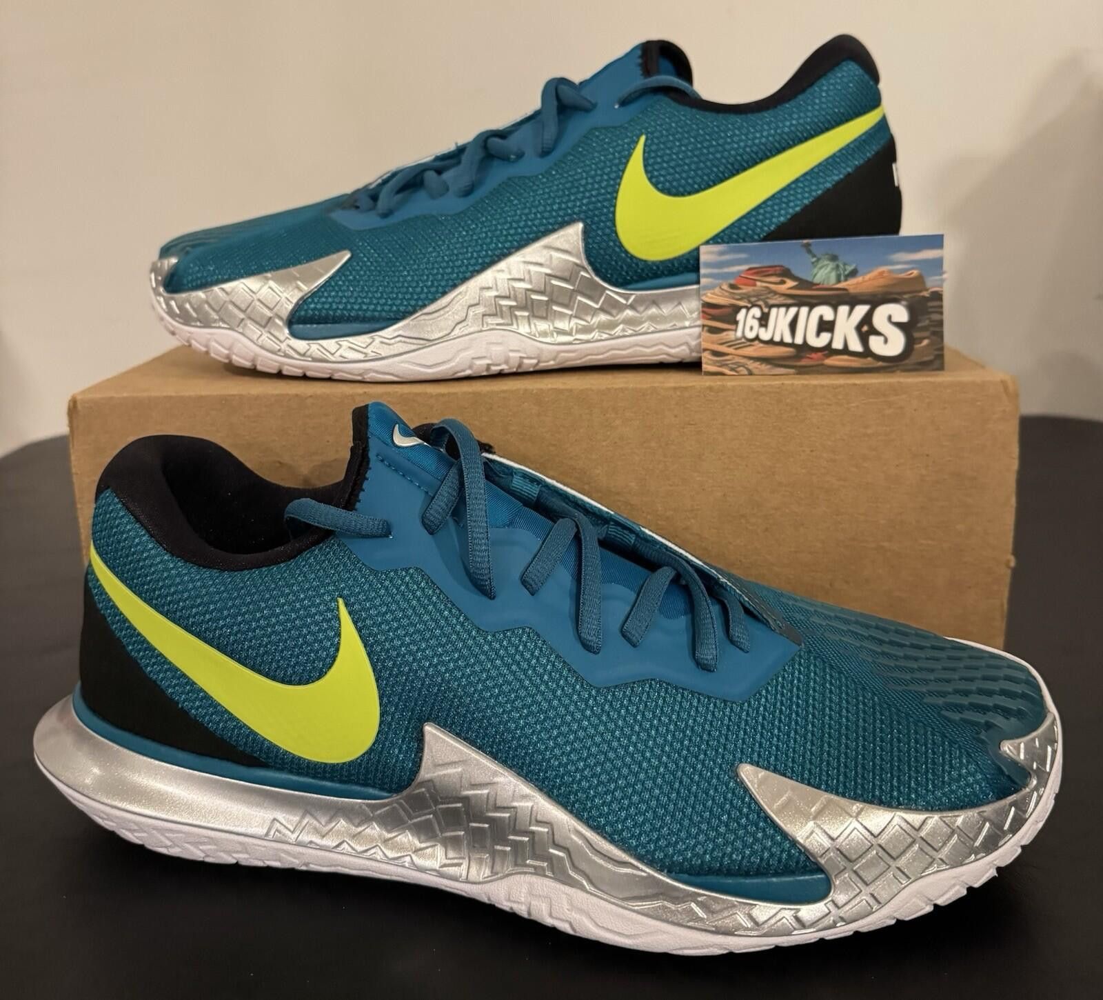 Nike Nike Zoom Vapor Cage 4 RAFA Green Tennis Shoes Mens Sz 11.5 Size US 11.5 / EU 44-45 - 5 Thumbnail