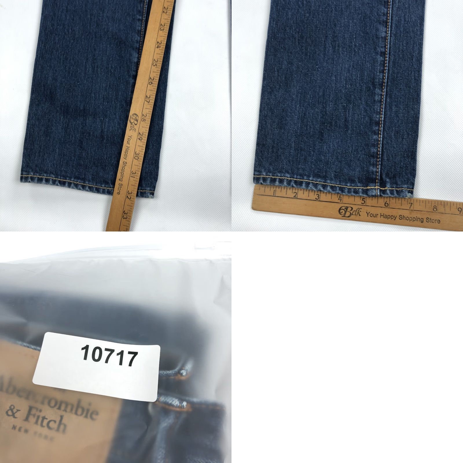 Abercrombie & Fitch Abercrombie & Fitch The AF Skinny Jeans Distressed Button Fly W31 L32 Women's Denim Blue 5-Pocket Pocket Rise Mid Regular Size 24" / US 00 / IT 34 - 9 Thumbnail
